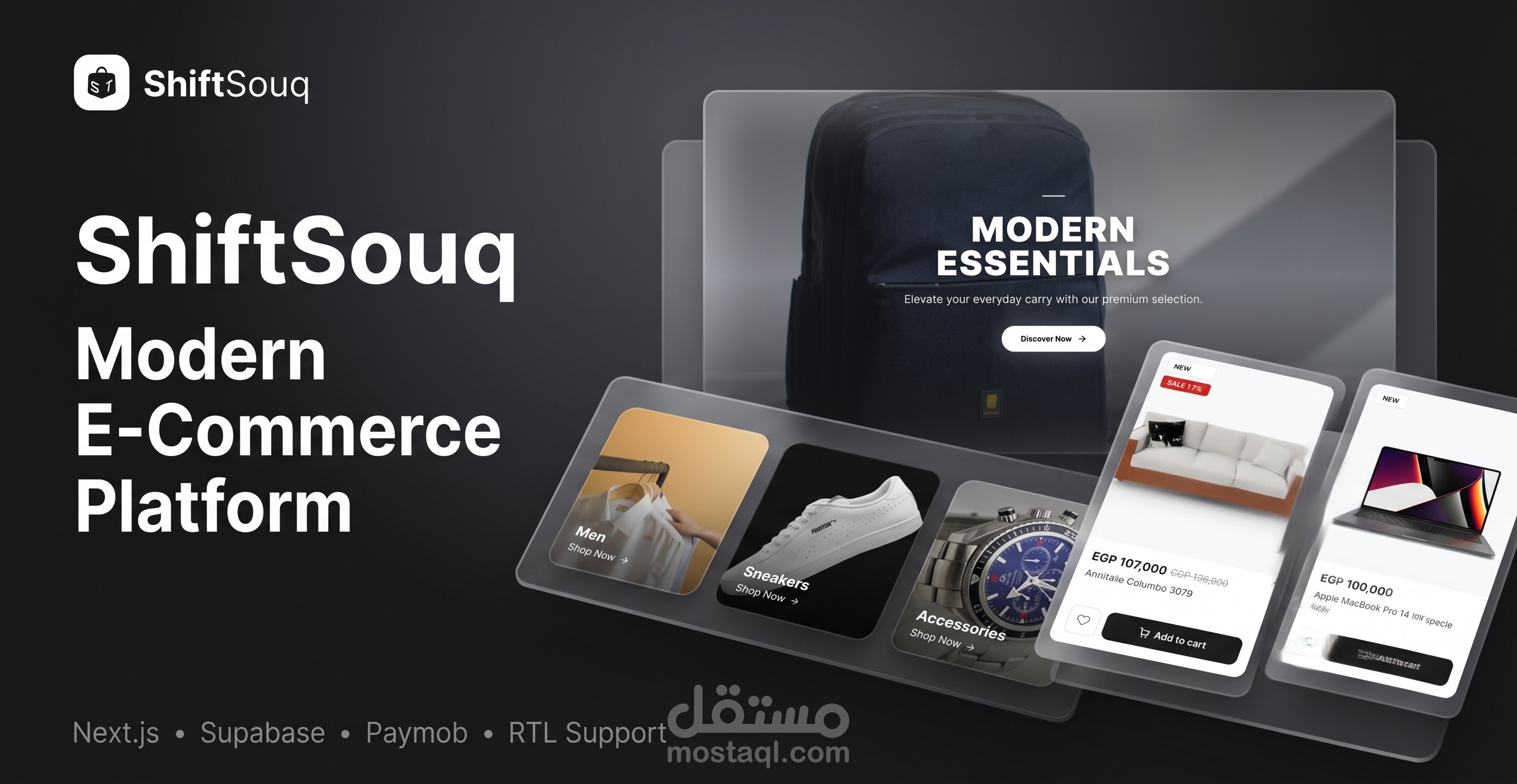 ShiftSouq - منصة تجارة إلكترونية متكاملة باستخدام Next.js