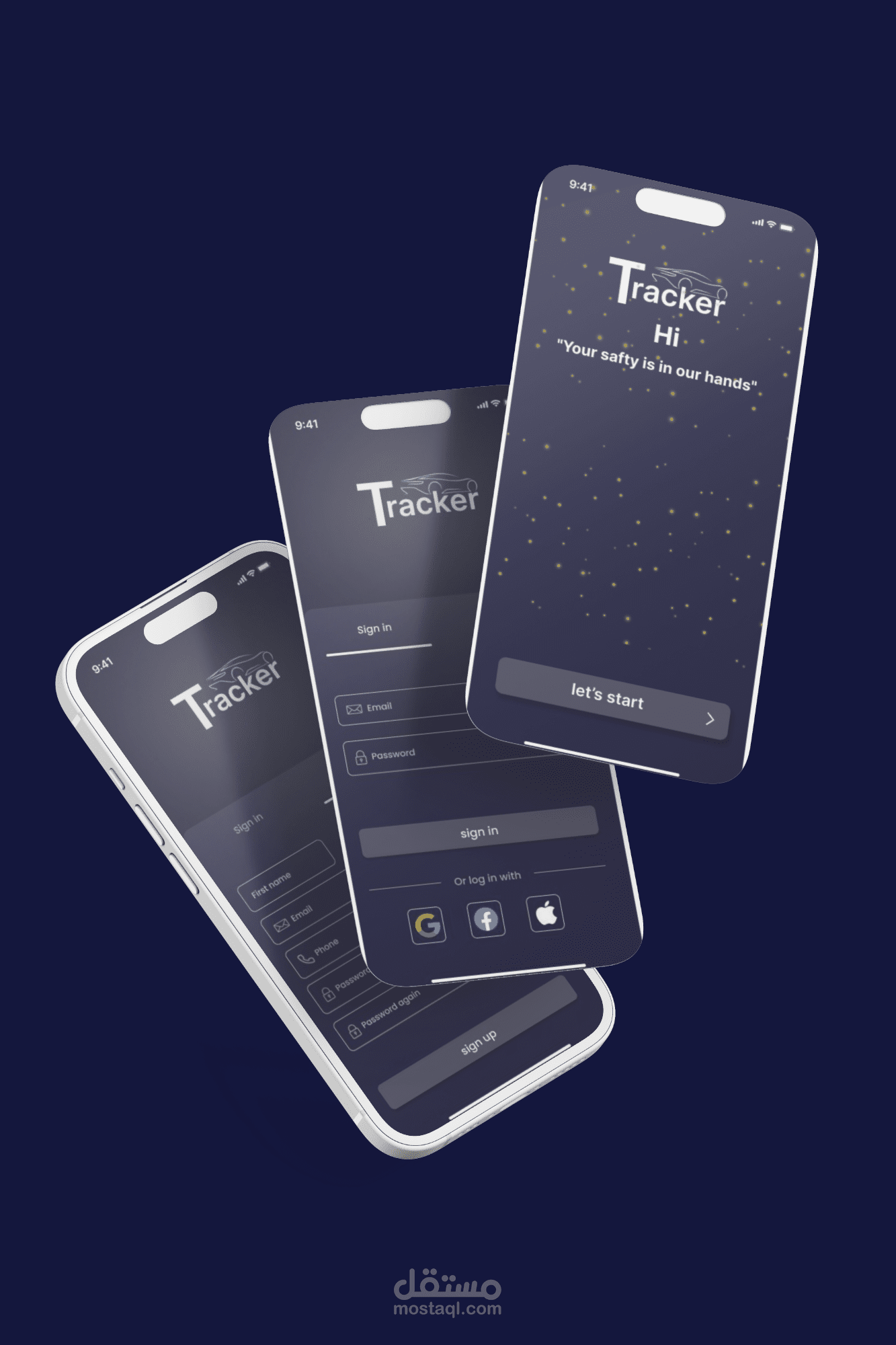 تصميم تطبيق Driver drowsiness detection للقيادة| UI/UX Mobile App Design
