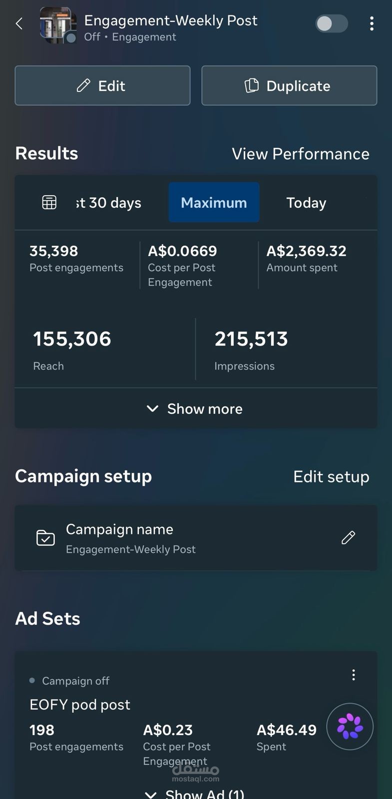 Engagement Campaign – Weekly Post