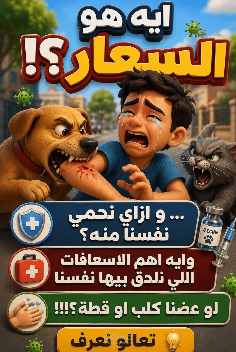 فيديو توعوي عن مرض السعار واهم الاسعافات الاولية