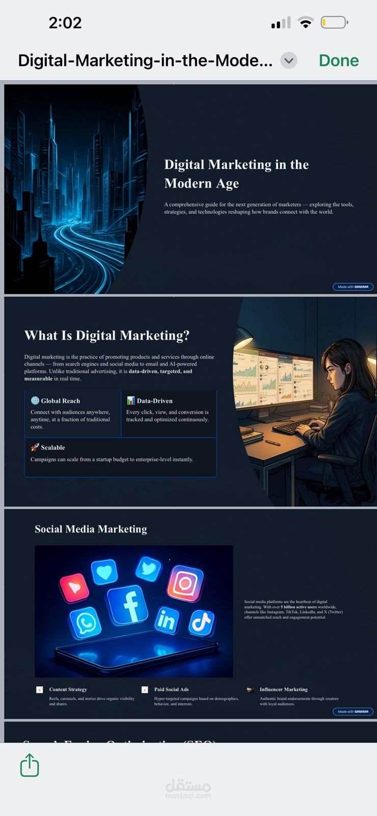 تصميم عن التسويق الالكتروني باستخدام canva
