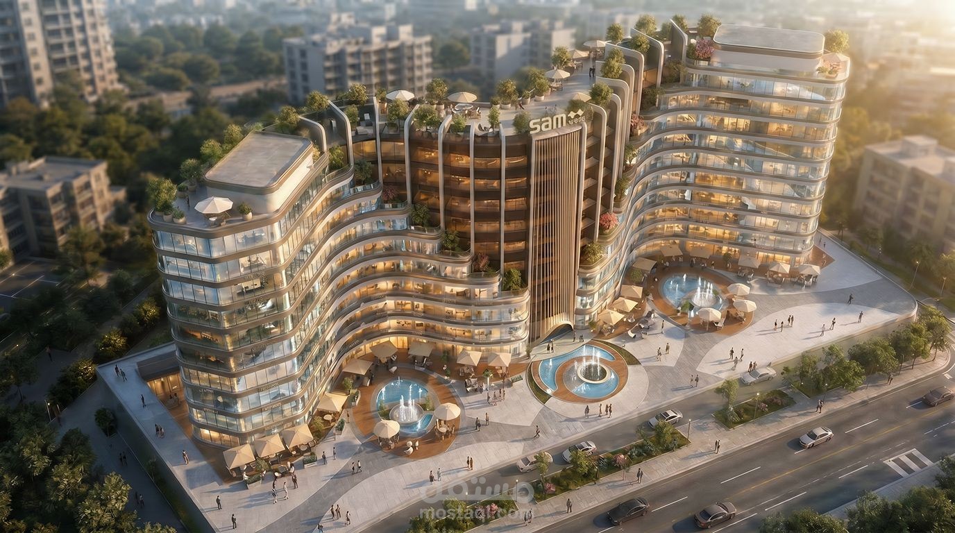 تصميم معماري عصري ثلاثي الأبعاد (3D)