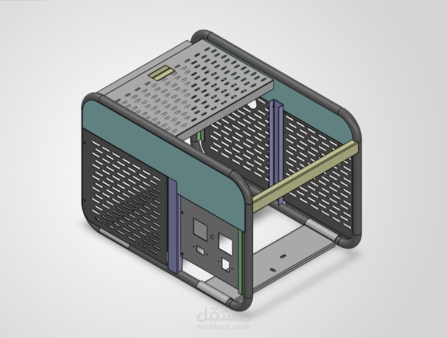 تصميم وإفراد صاج كابينة مولد كهربائي (Sheet Metal Enclosures)