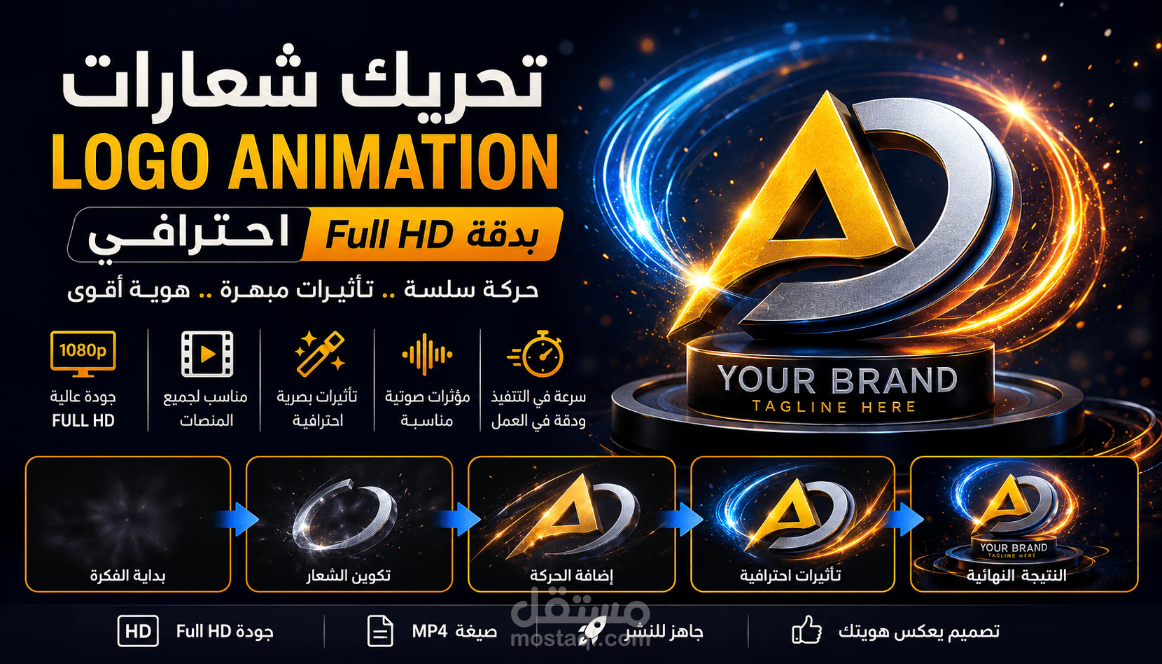 تحريك شعارات Logo Animation احترافي بدقة Full HD