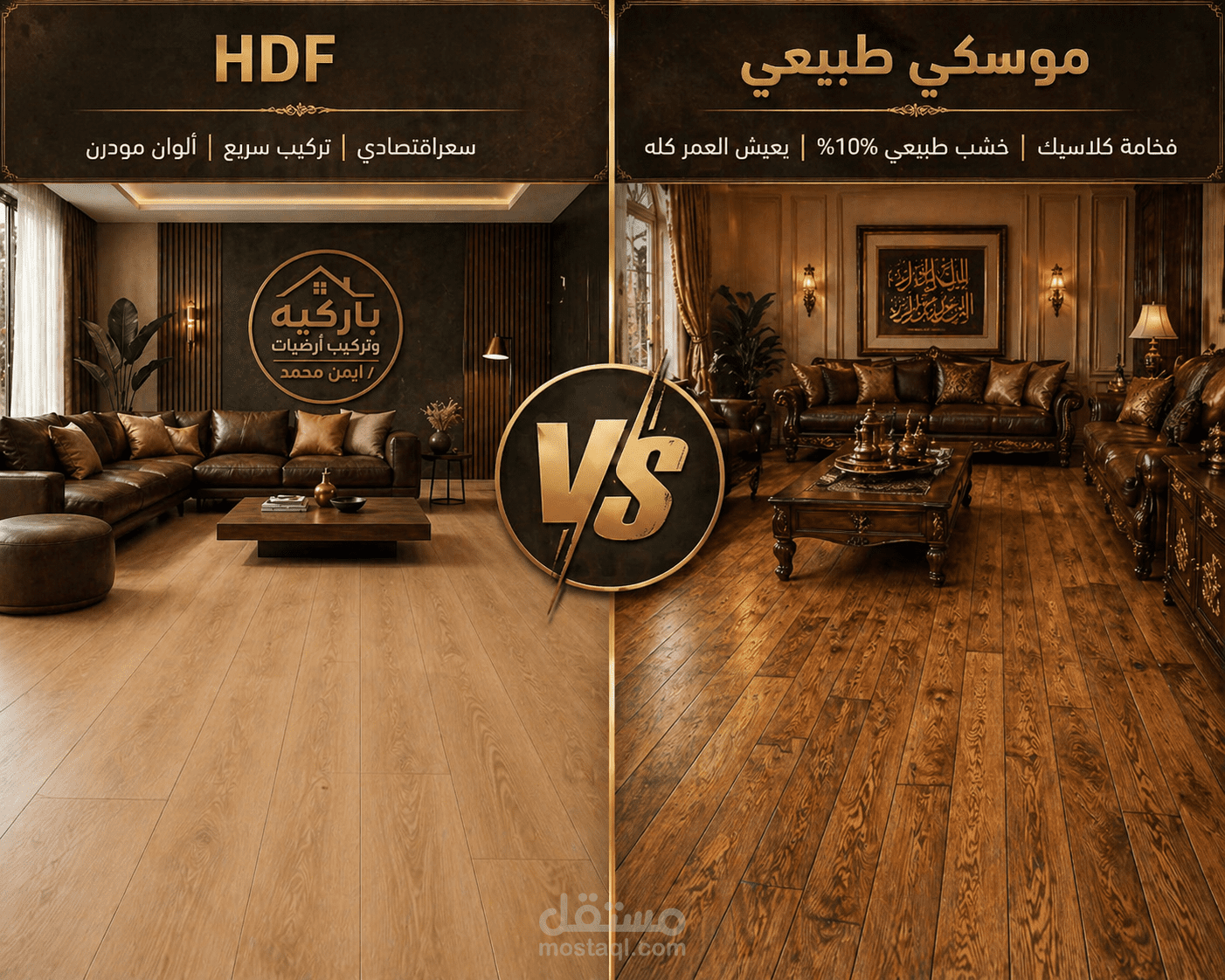 حملة إعلانية متكاملة لبراند ديكور وأرضيات باركيه (Meta Ads)
