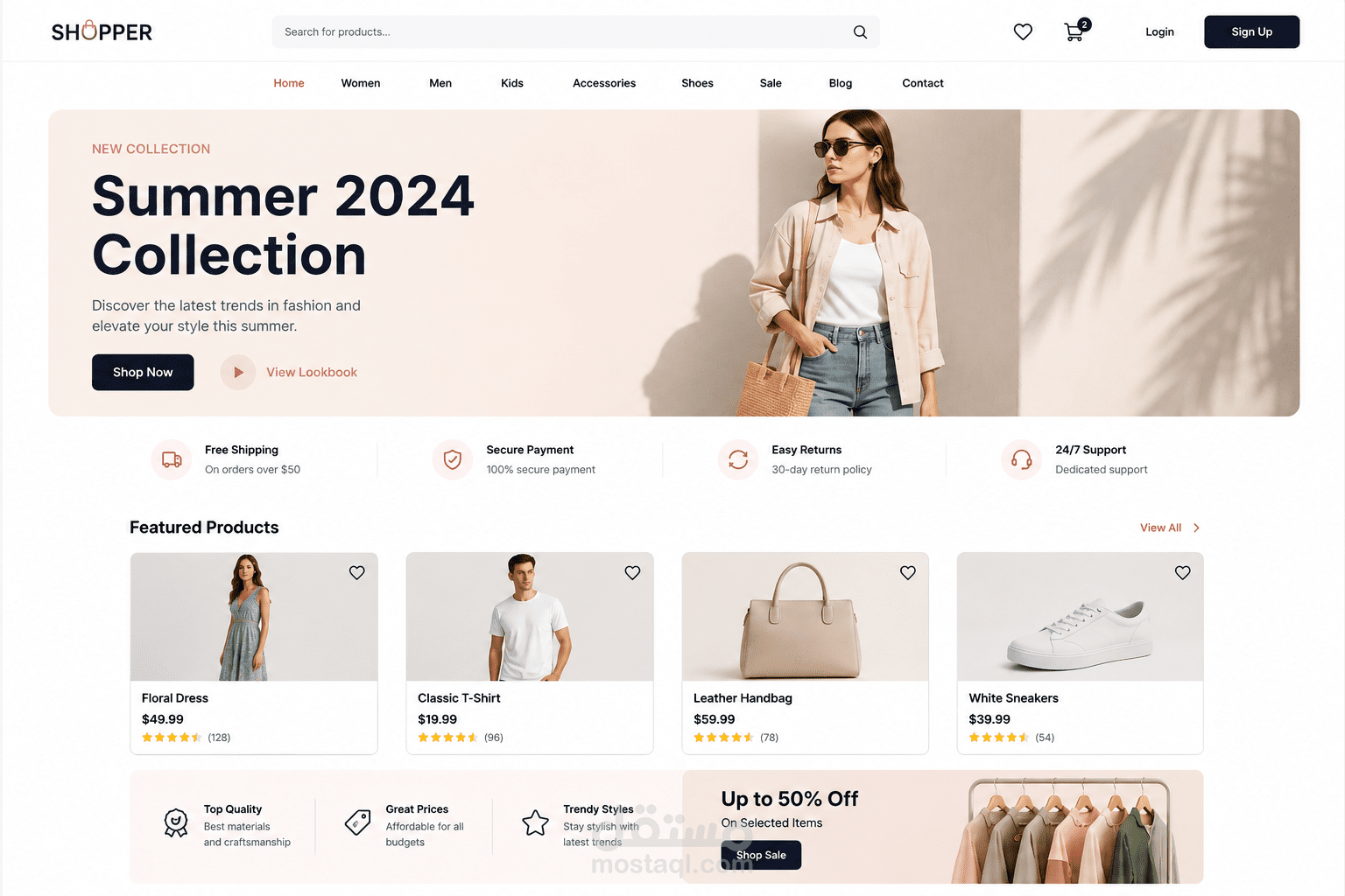 "Shopper"  E-Commerce Fashion Store — Web Application