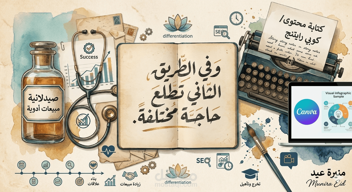 نموذج بناء العلامة التجارية الشخصية (Personal Branding) وسرد رحلة التحول المهني.
