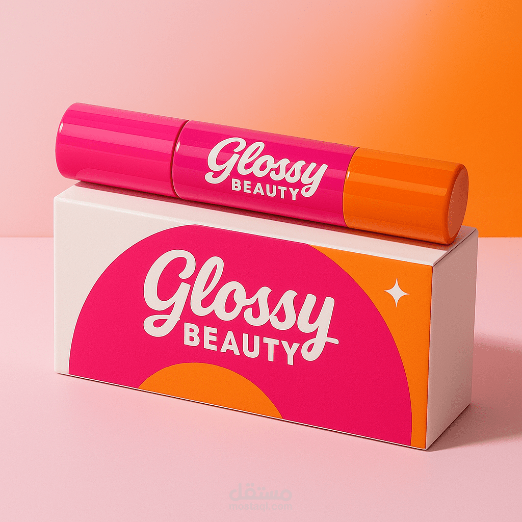 هوية بصرية كاملة لمتجر مستحضرات تجميل - Glossy Beauty