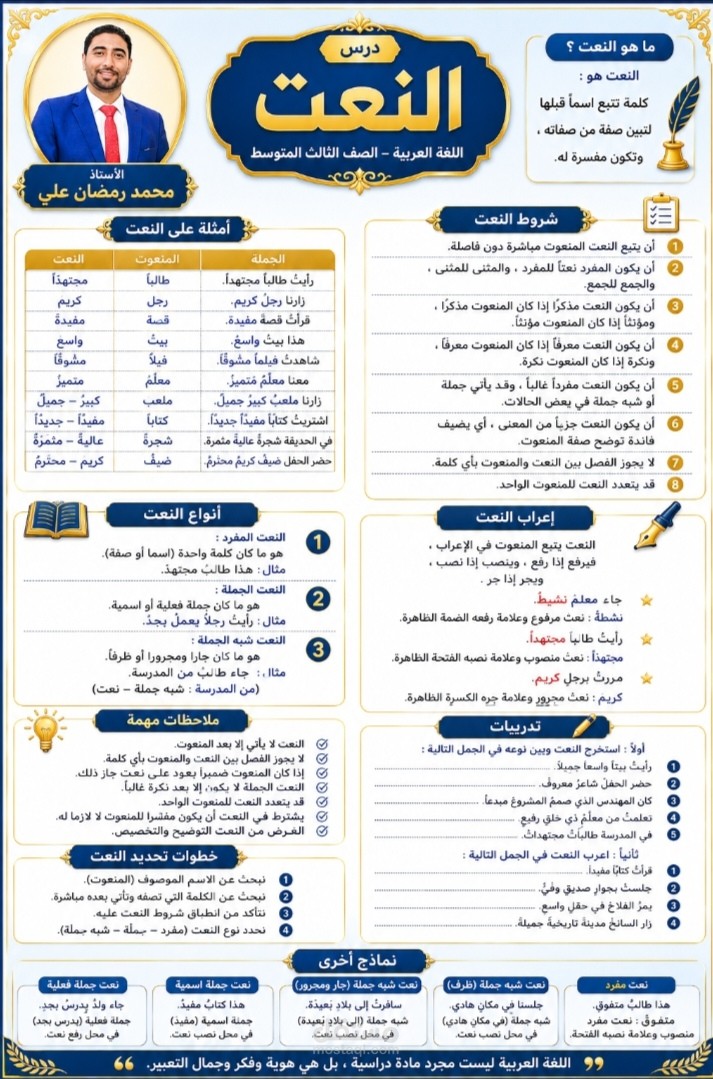 درس النعت