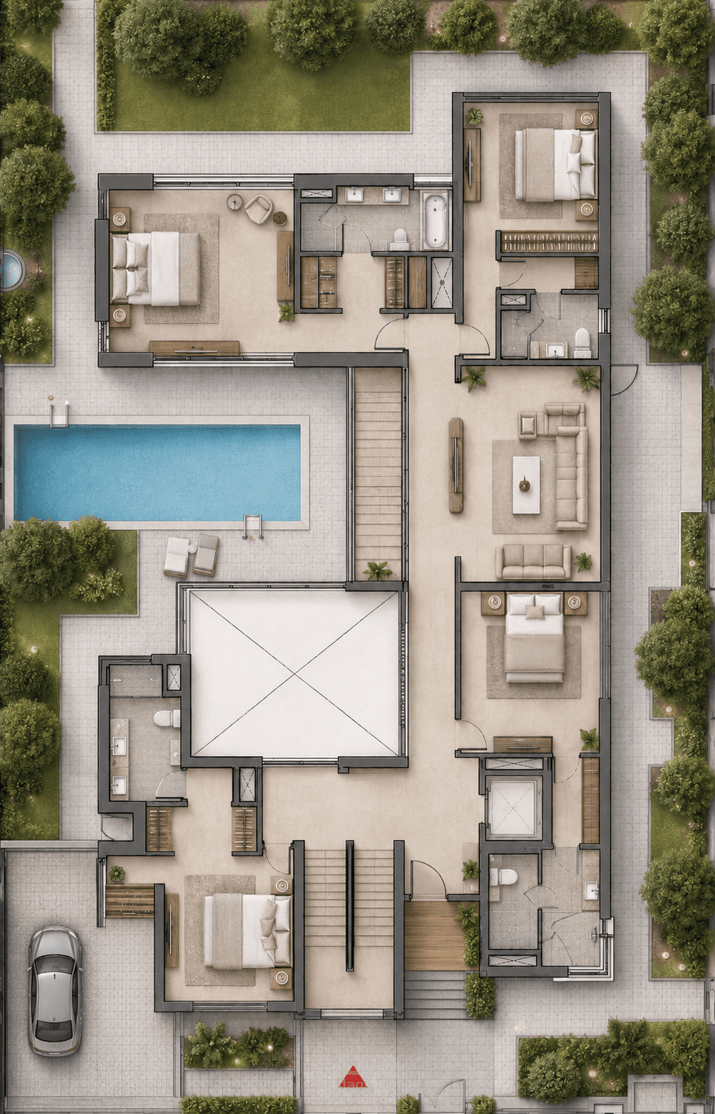 تصميم وفرش فيلا سكنية