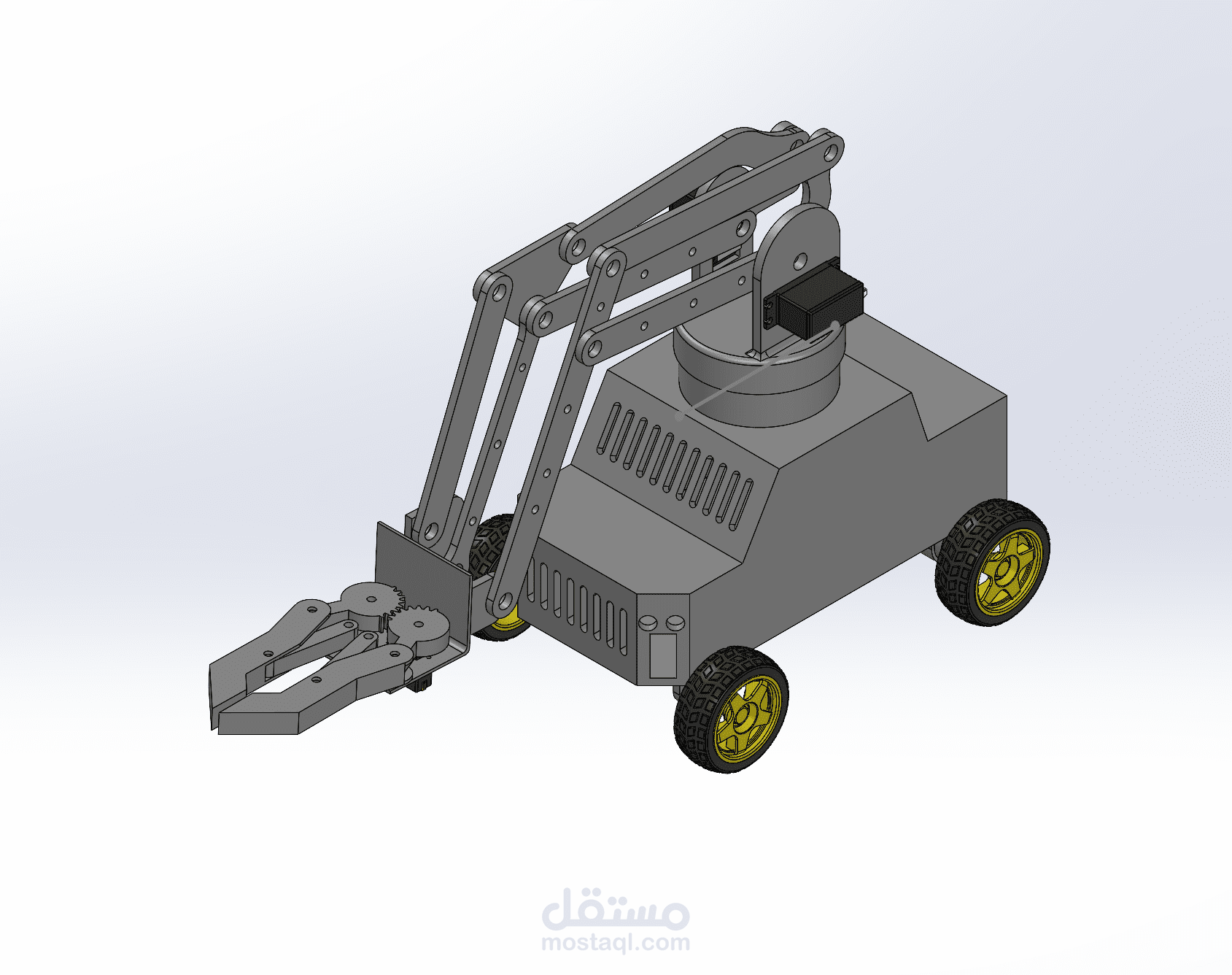 تصميم ونمذجة ذراع روبوت (Robot Arm) باستخدام SOLIDWORKS