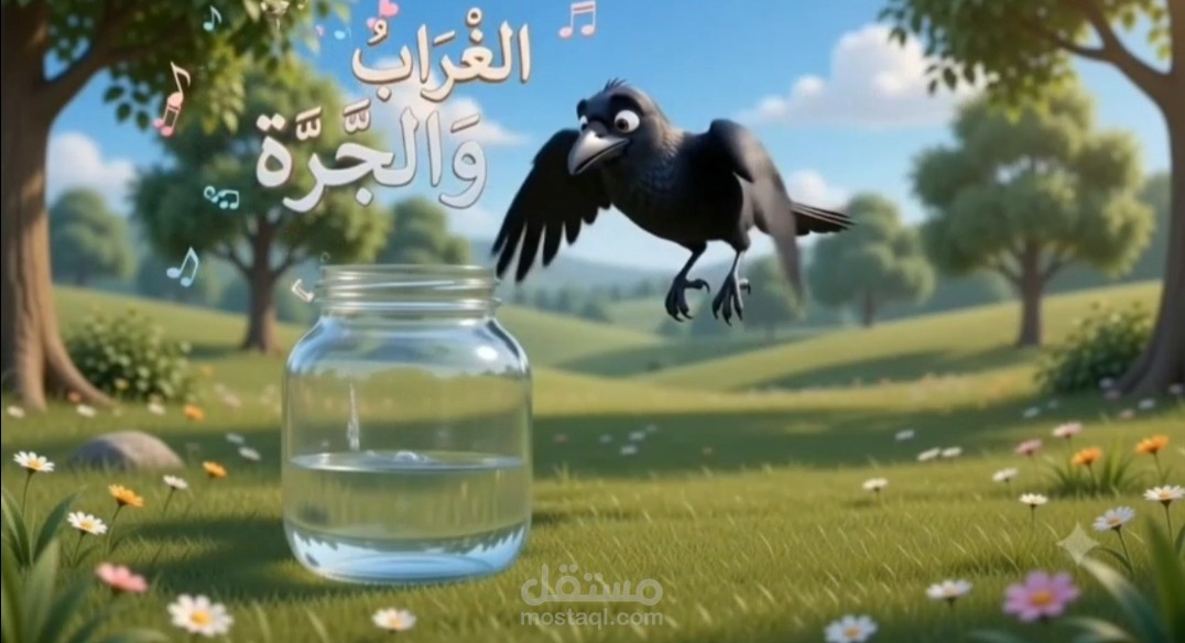 قصة الغراب والجرة