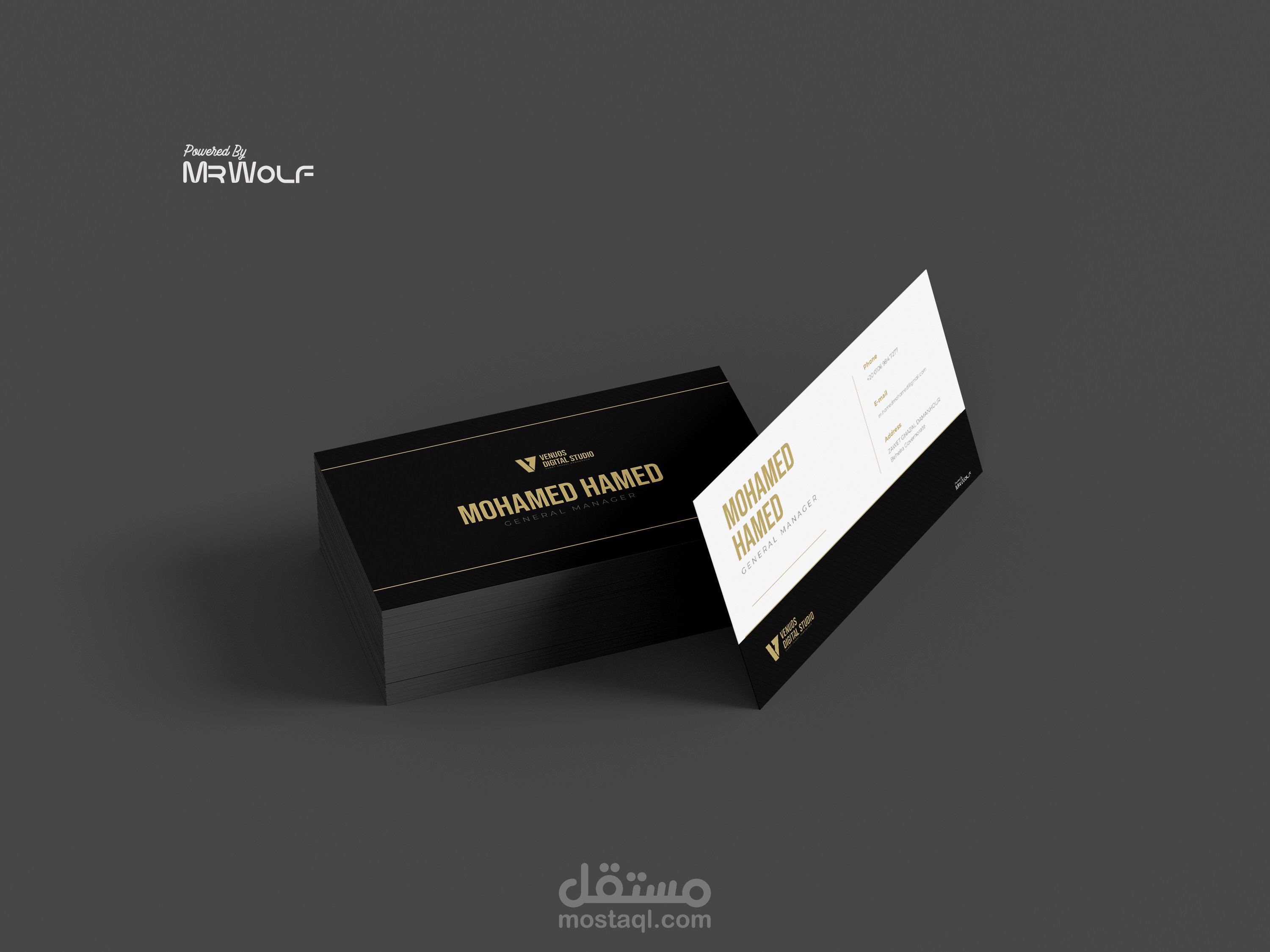 تصميم كارت شخصي لصاحب ومدير ستوديو تصوير