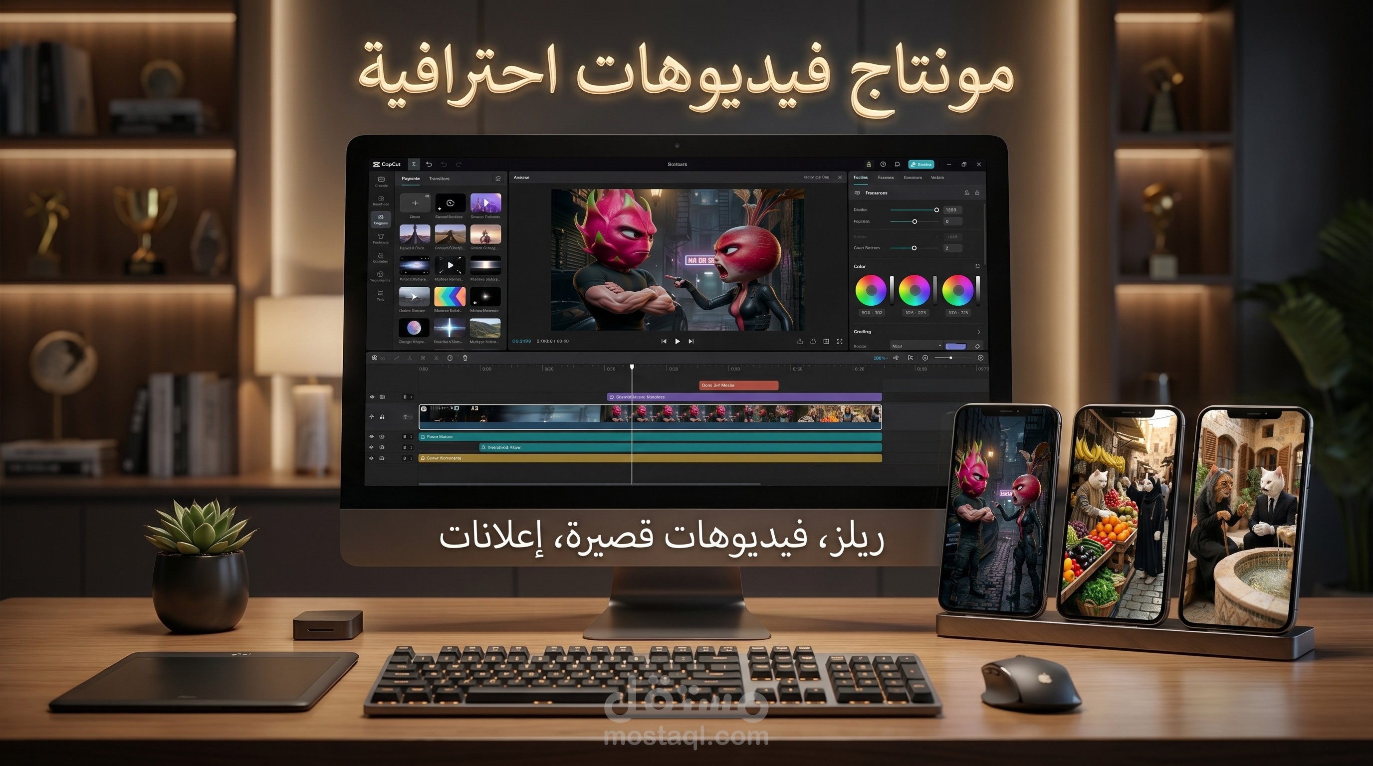 انشاء فيديوهات ريلز للسوشيال ميديا