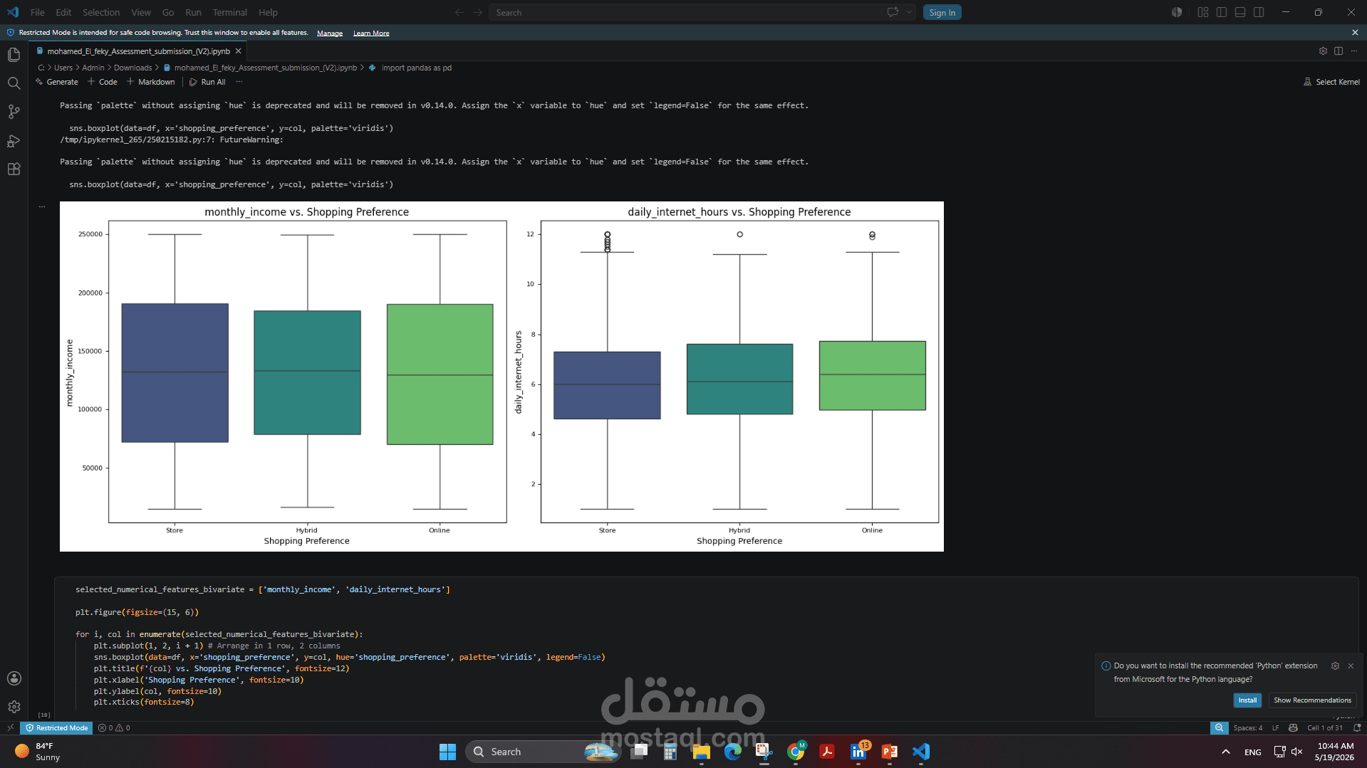 Customer Shopping Preference Prediction using Machine Learning
