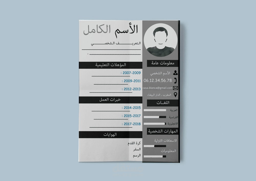 سيرة ذاتية باسلوب الانفوجرافيك
