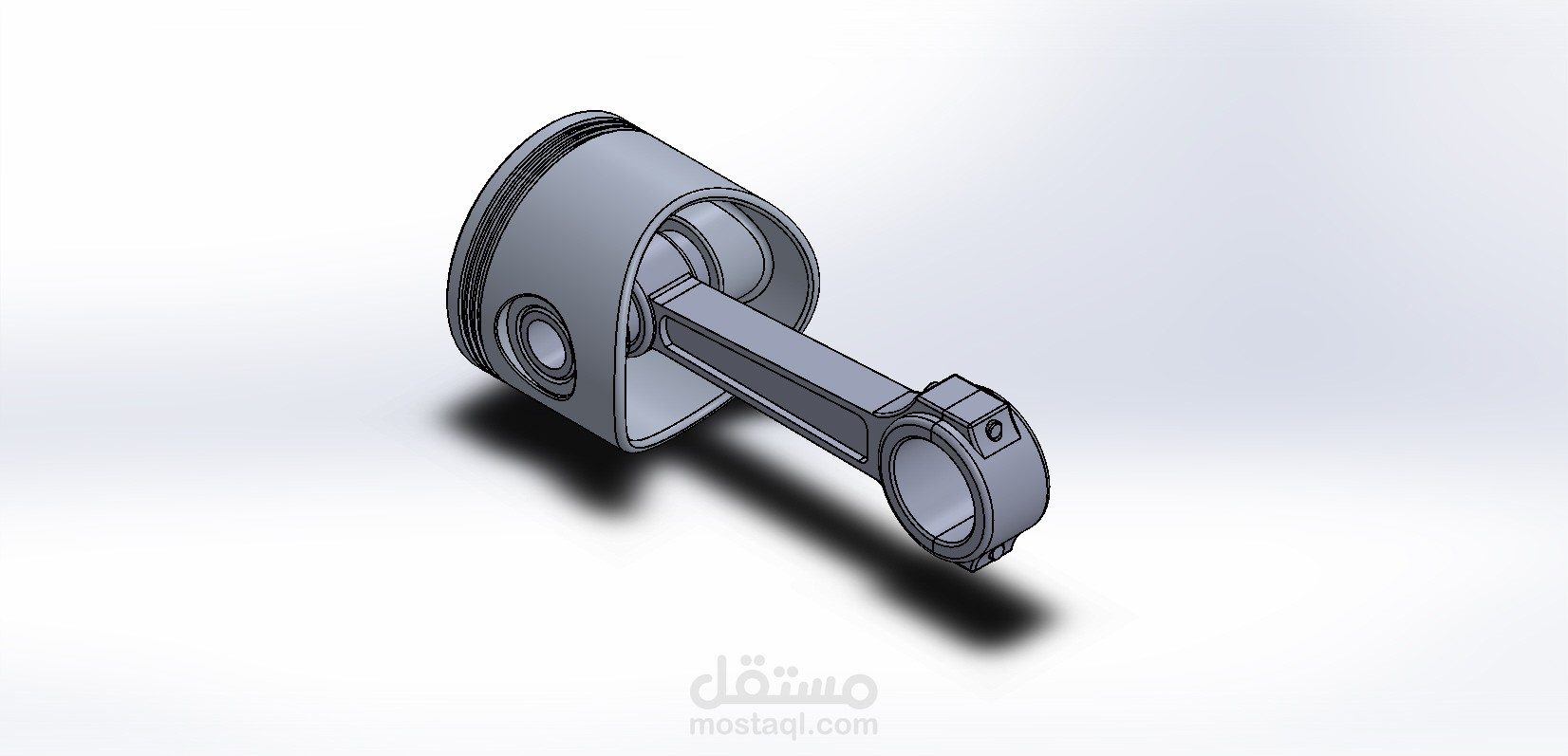تصميم ونمذجة آلية المكبس وذراع التوصيل (Piston & Connecting Rod) في المحرك باستخدام SOLIDWORKS معرض الأعمال تفاصيل العمل