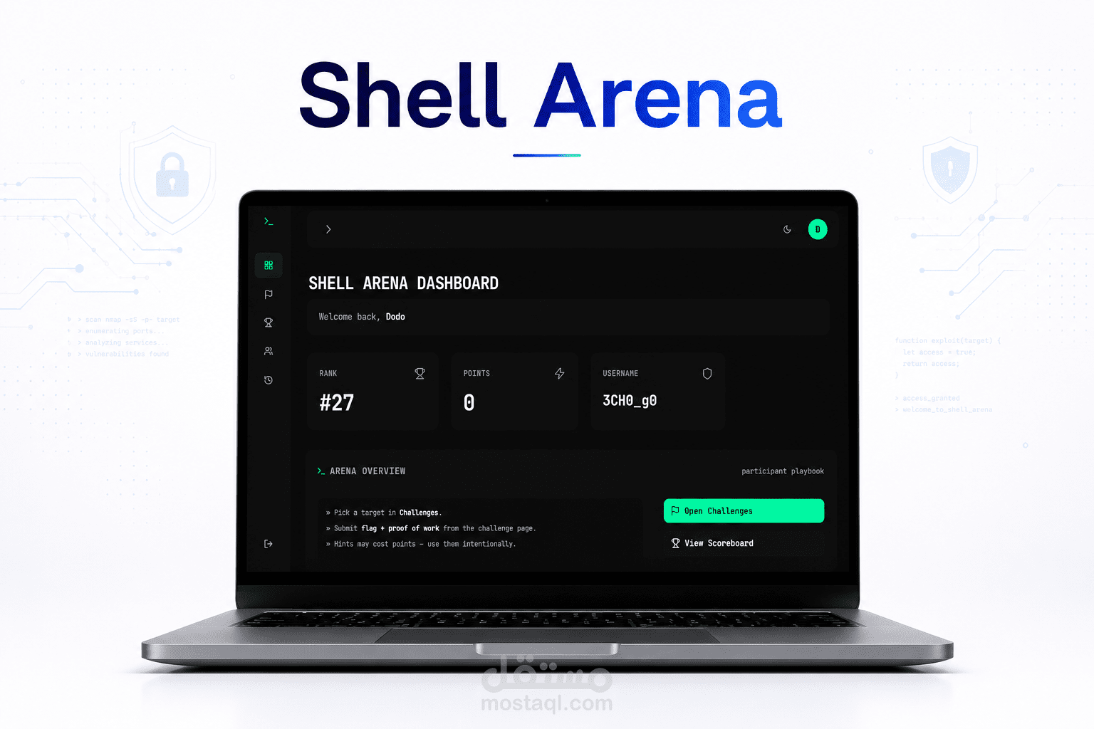 Shell Arena Dadhboard ( CTF Platform)