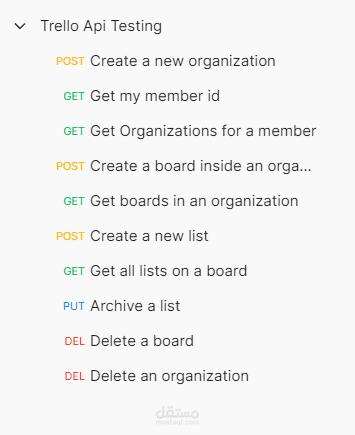 Trello Testing by Postman