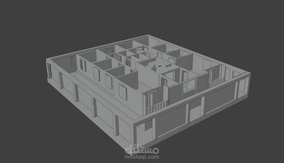 تحويل المخططات الهندسية (2D Blueprints) إلى مجسمات معمارية ثلاثية الأبعاد بدقة عالية