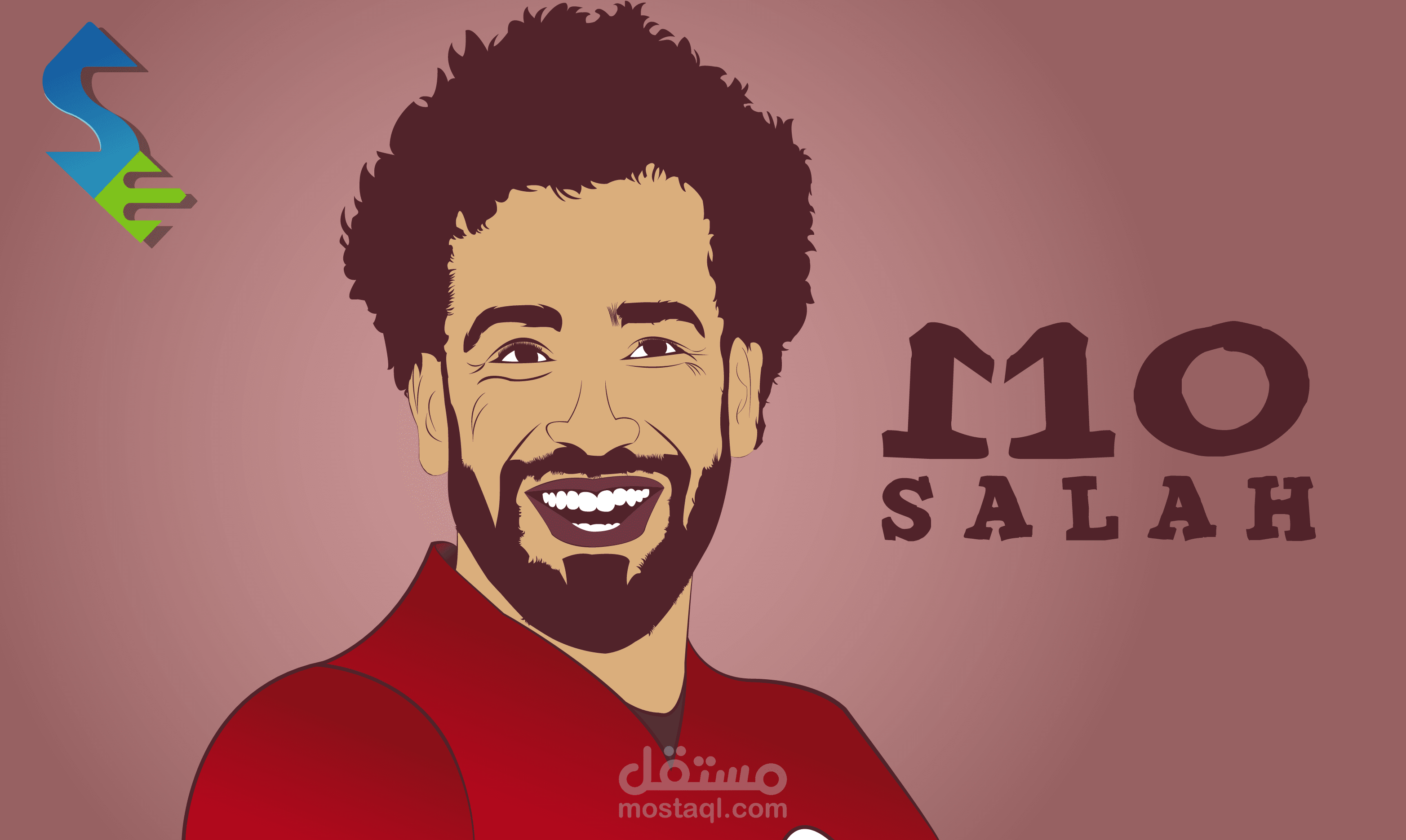 Portrait Flat Art For MO SALAH
