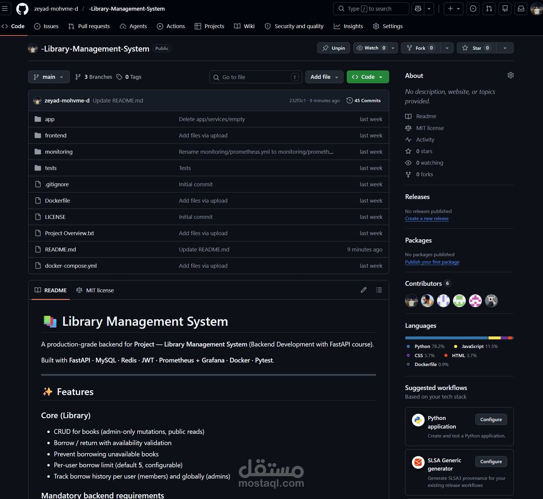 نظام إدارة مكتبة متكامل — Backend API