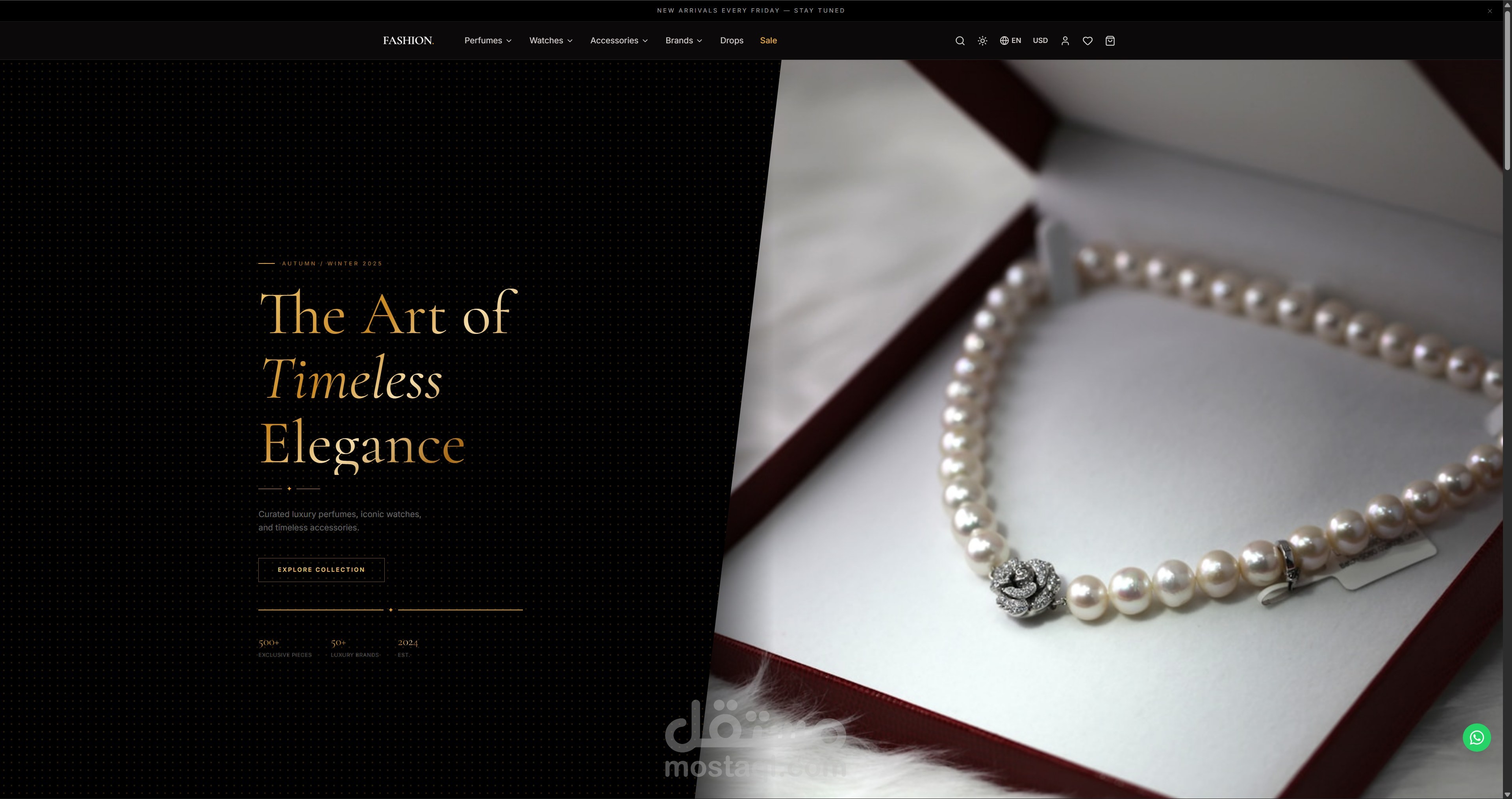 Fashion Store — متجر إلكتروني للعطور والساعات والإكسسوارات