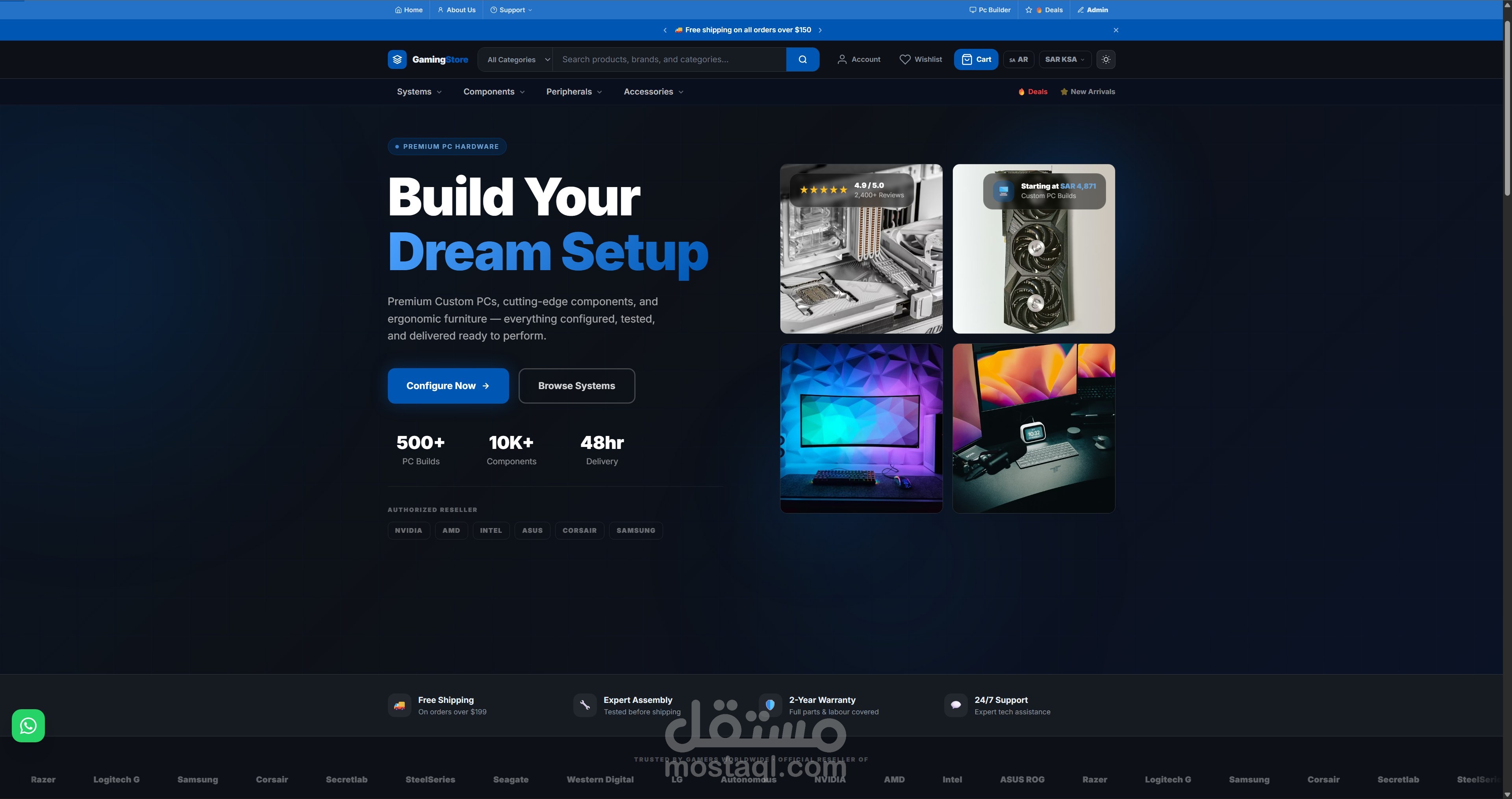 Gaming Store — متجر إلكتروني متكامل لمعدات الألعاب