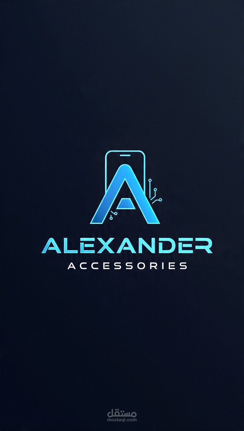 تصميم هوية بصرية وشعار احترافي لمتجر إلكتروني (Alexander Accessories)