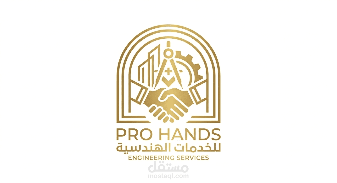 تصميم هوية بصرية مخصصة لشركة خدمات هندسية (Pro Hands)