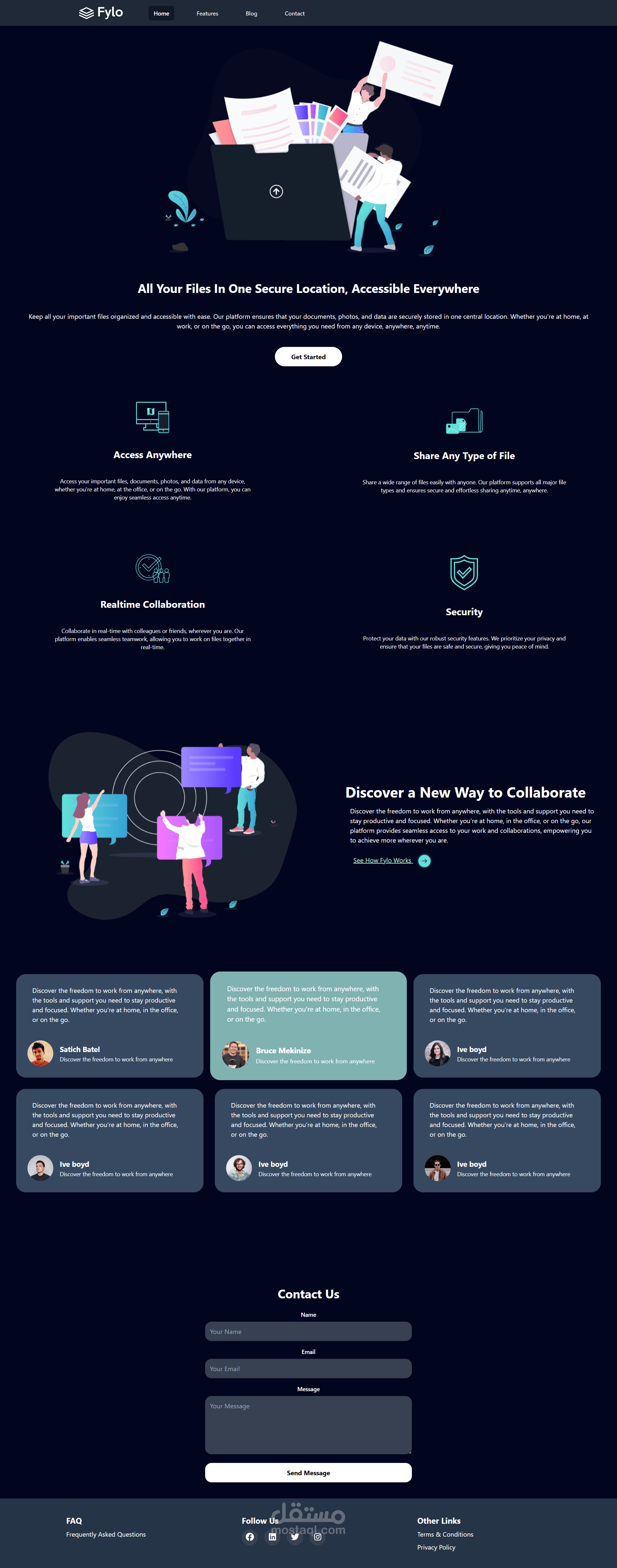 simple landing page