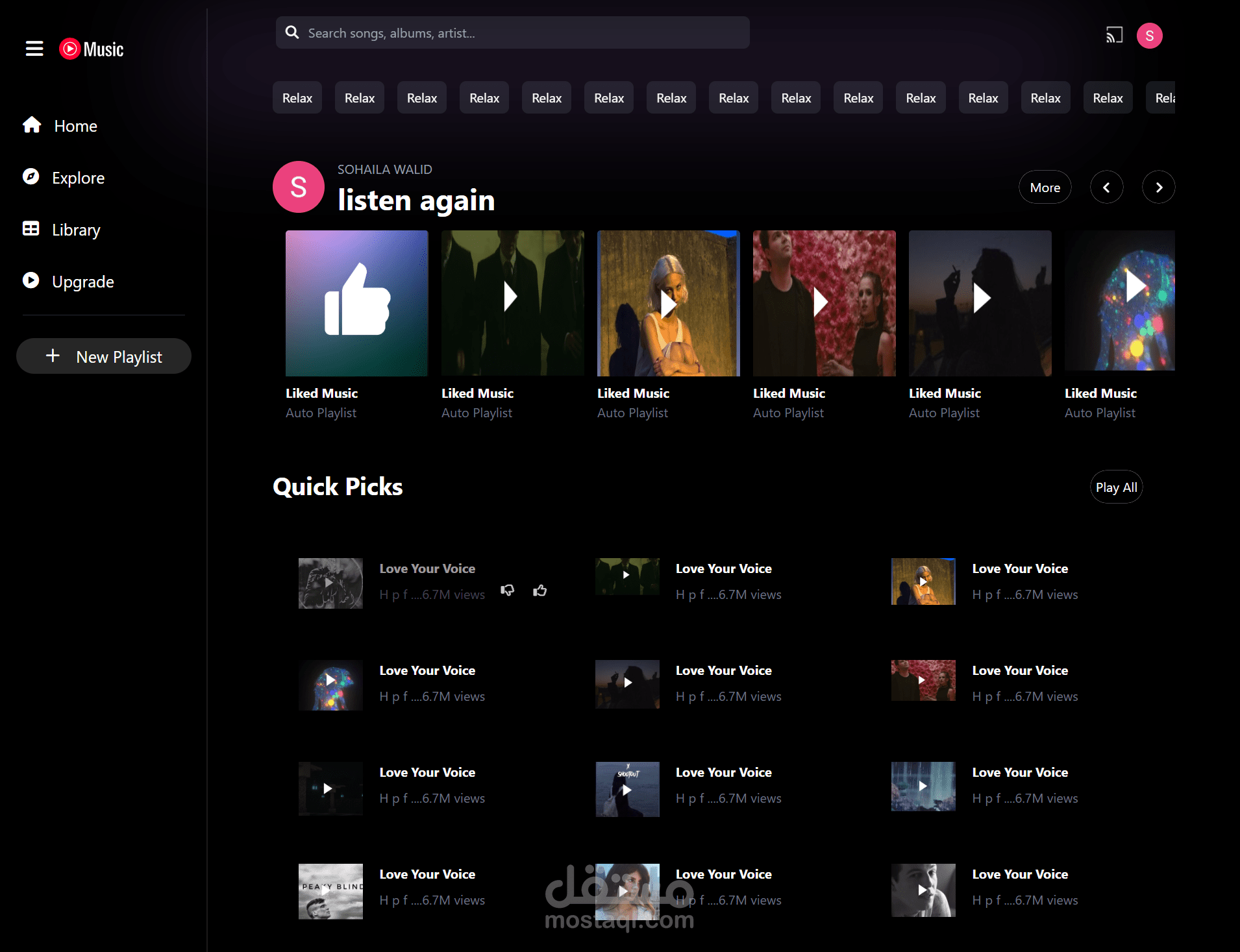 clone for YouTube music