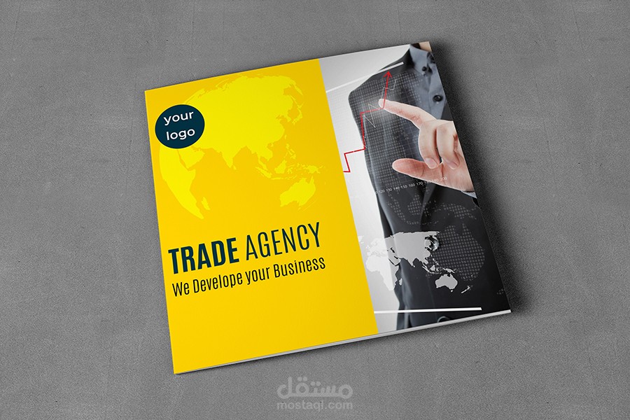 Tri-fold Square Brochure Template