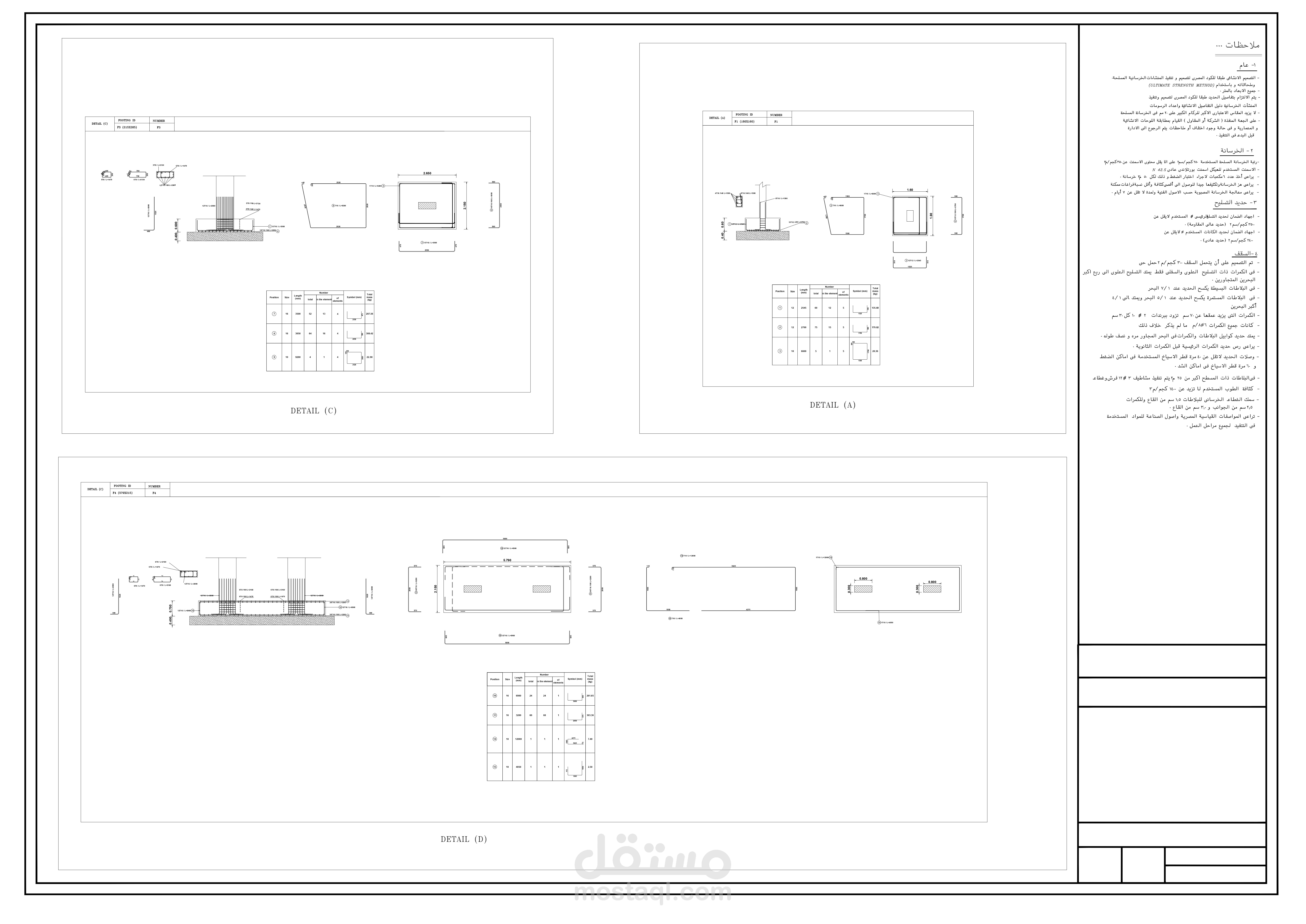 SHOP DRAWING FOR ISOLATED FOOTING