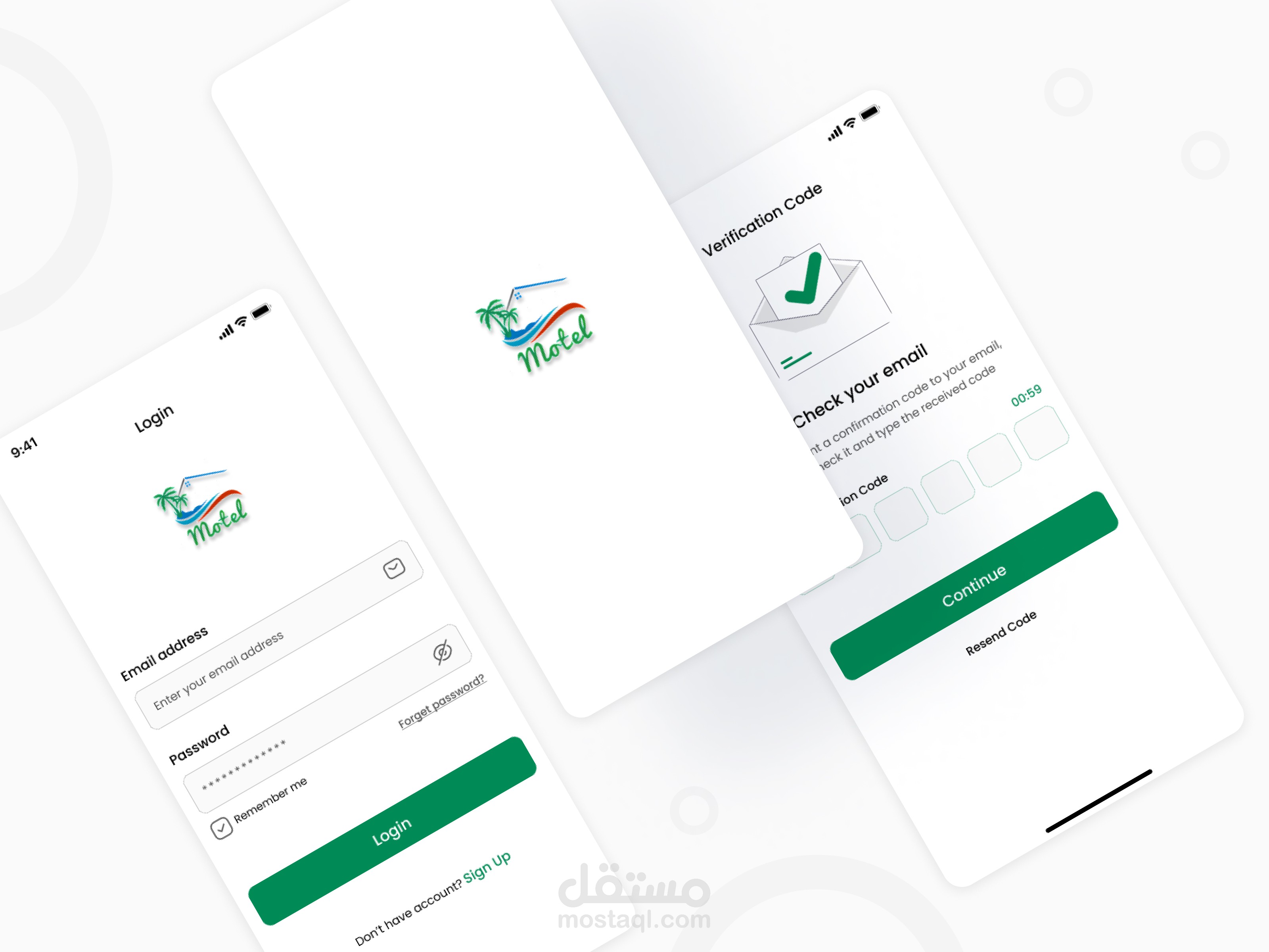 login screens for iOS travel app