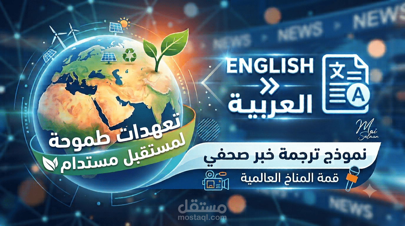 ترجمة خبر صحفي وتغطية إعلامية: "ختام قمة المناخ العالمية" (من الإنجليزية إلى العربية)