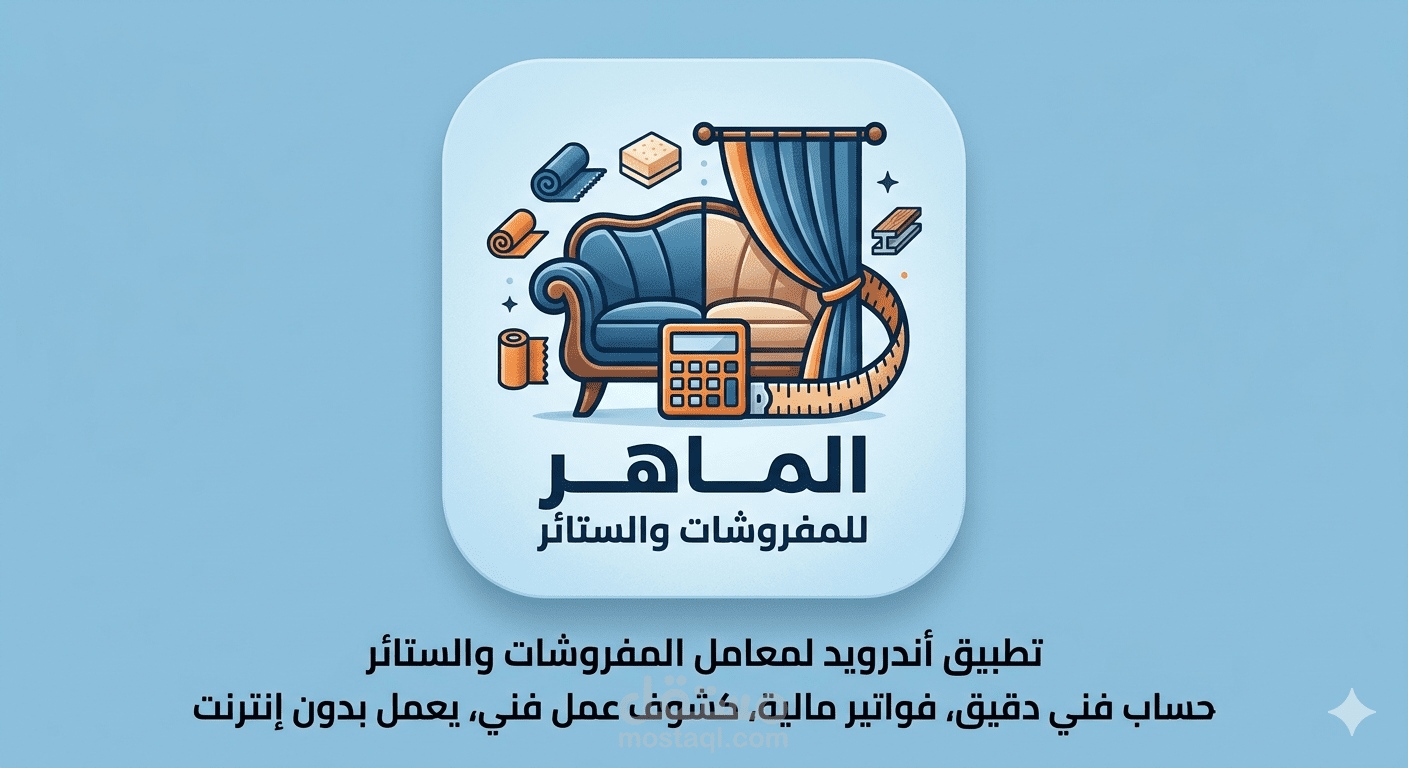 تطبيق الماهر للكنب والستائر