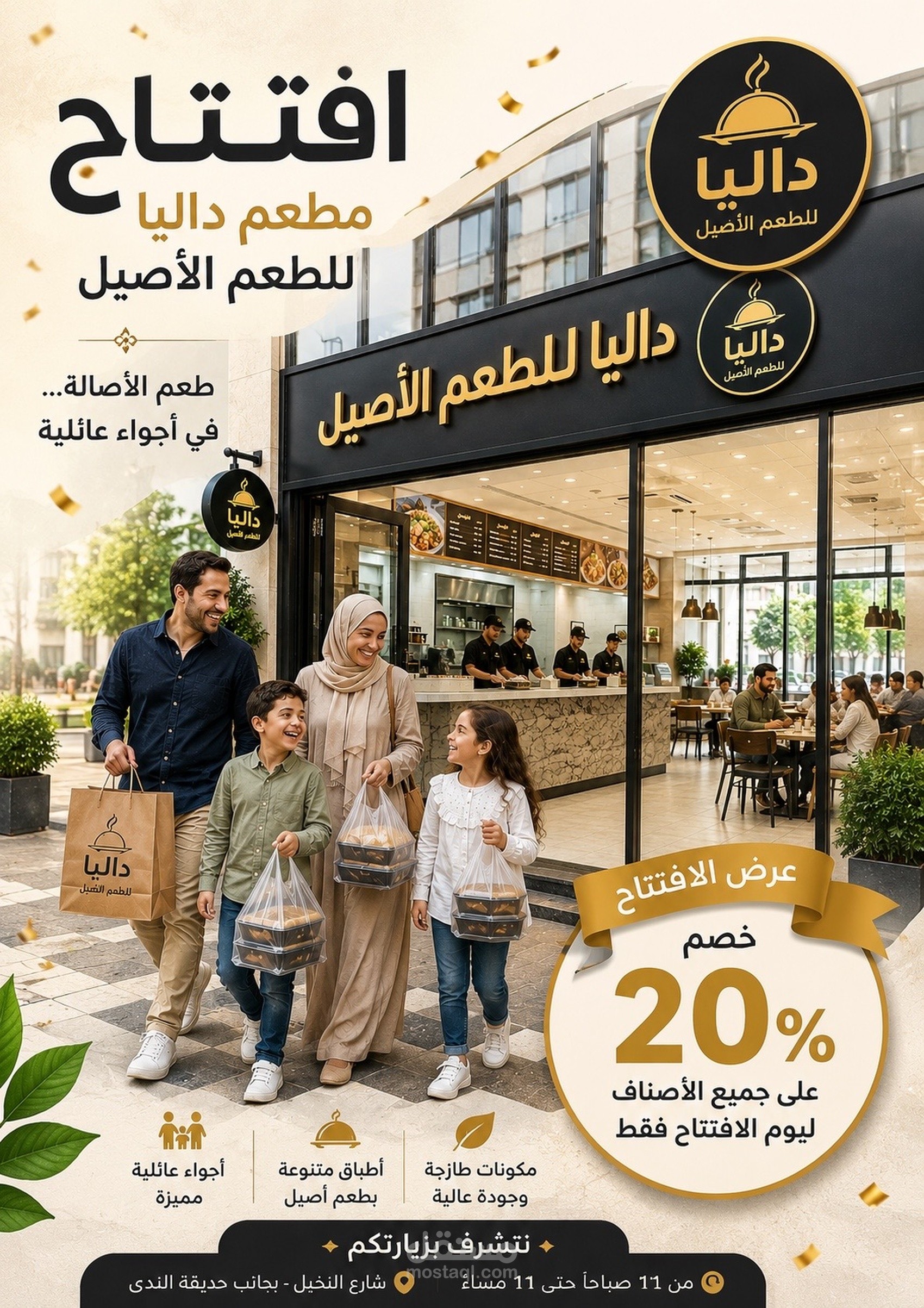 تصميم إعلان مطعم داليا