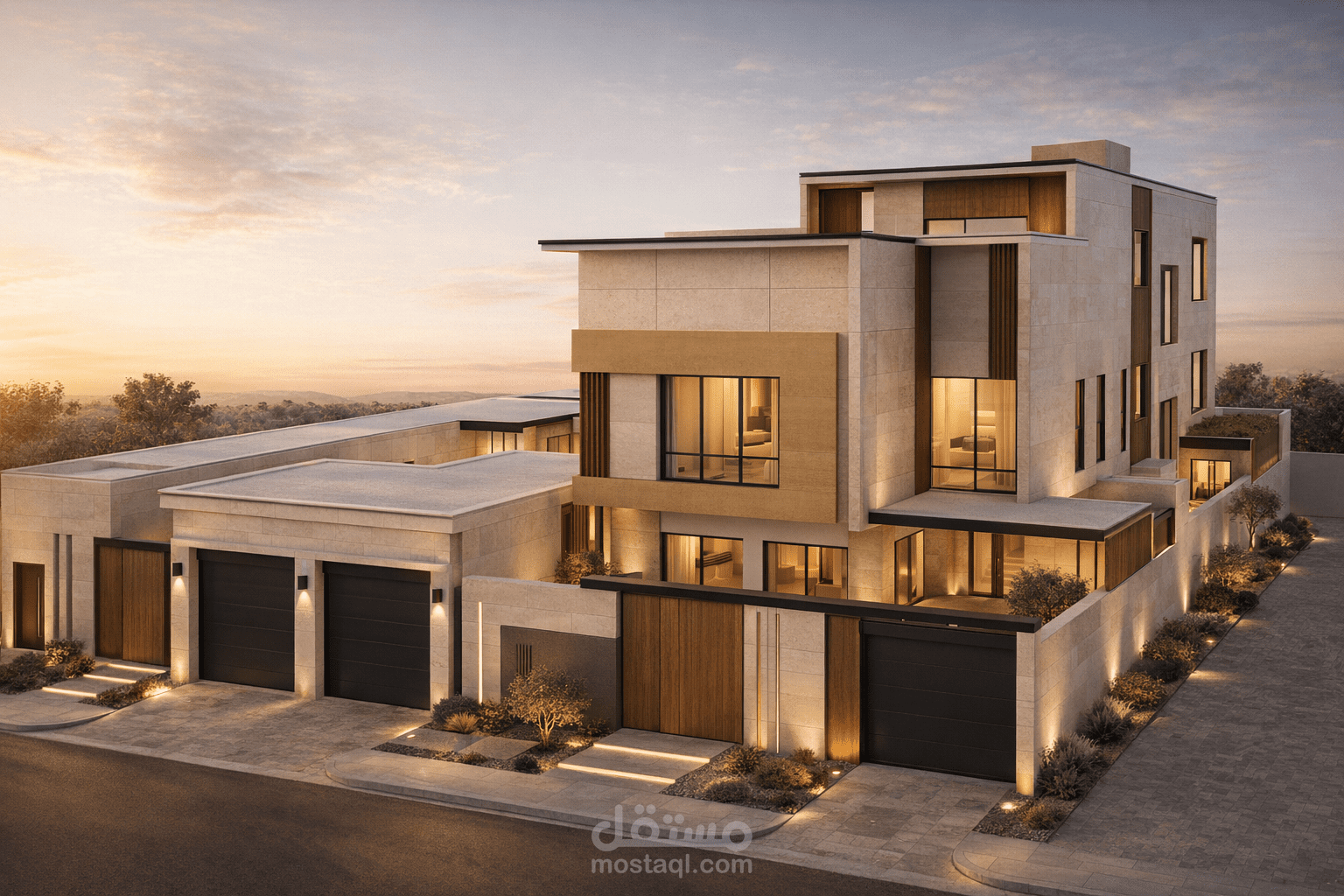 تصميم و اظهار خارجي لفيلا