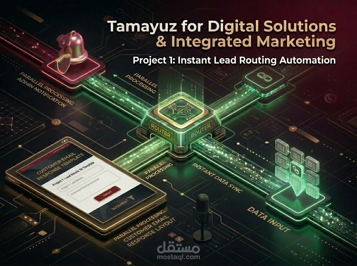 المشروع الأول: نظام أتمتة الردود الفورية وتوجيه بيانات العملاء (Instant Lead Routing Automation)