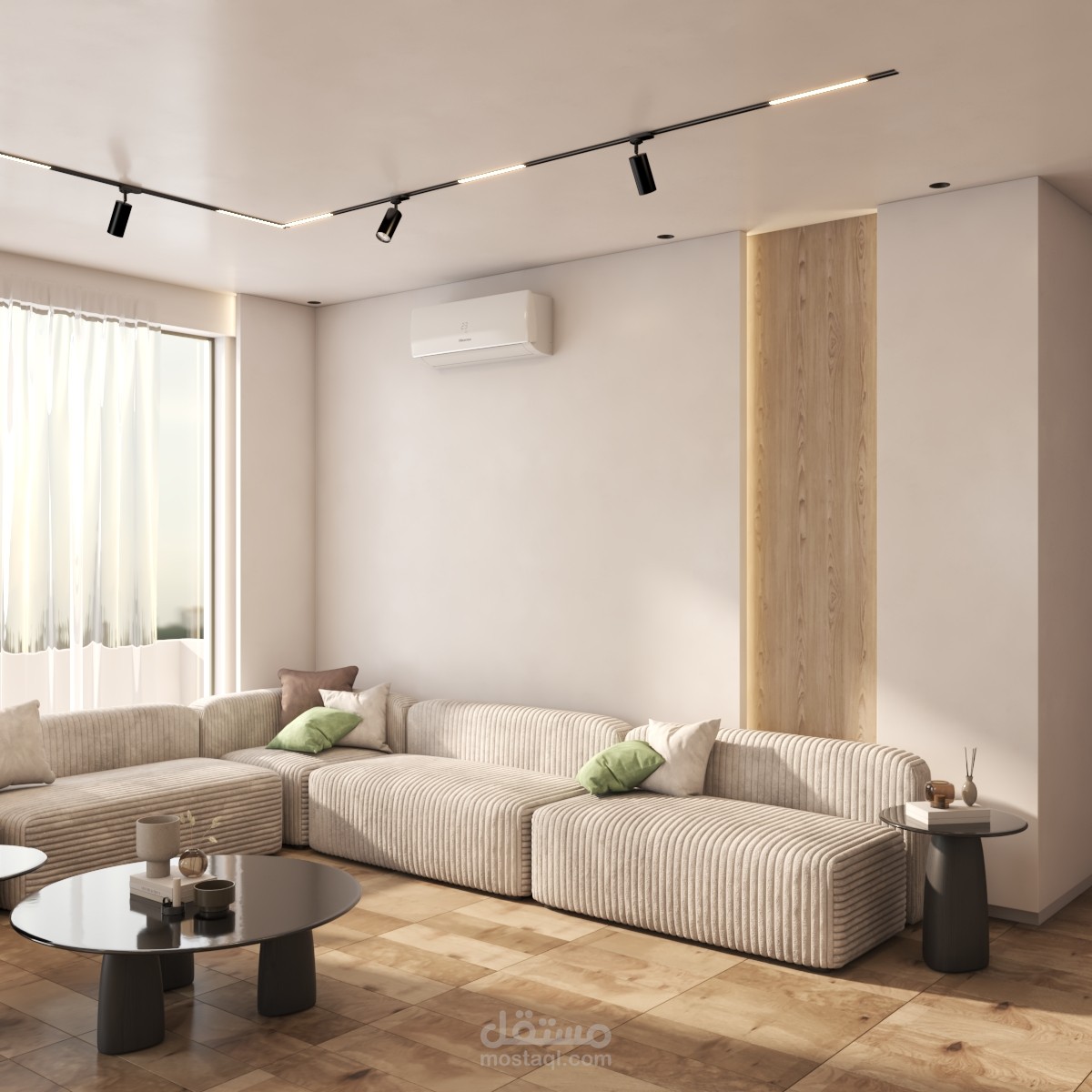 Modern Open Space Living & Kitchen