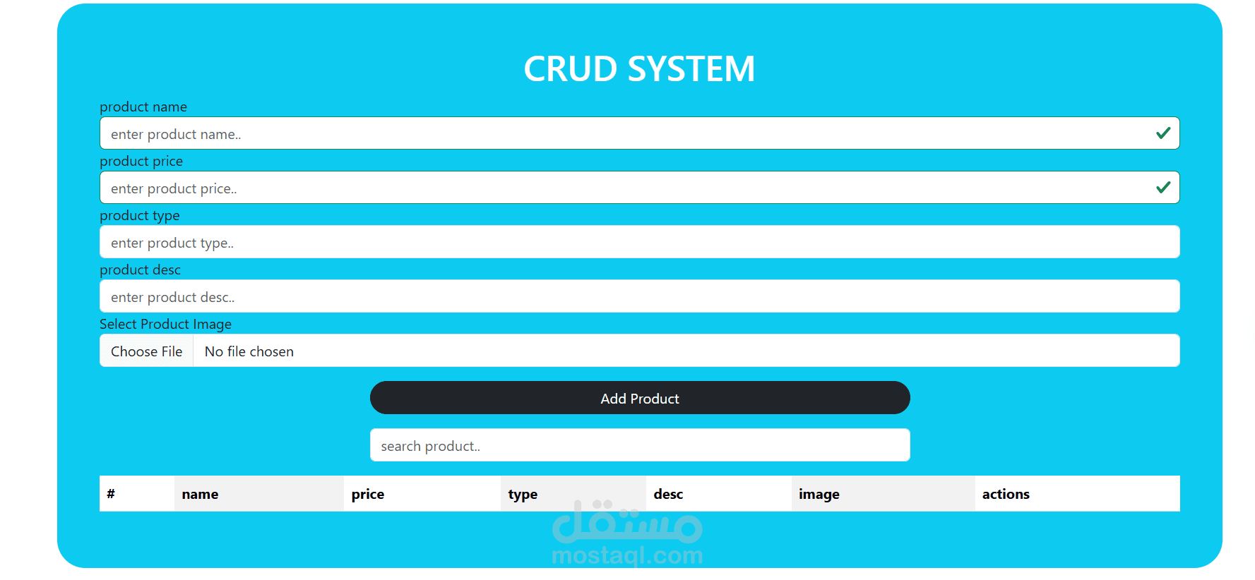 CRUD System