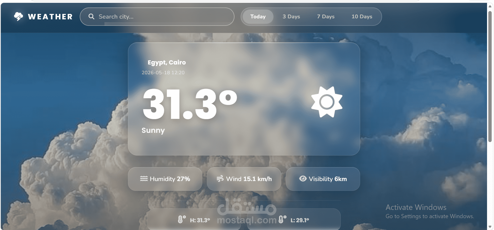 weather app