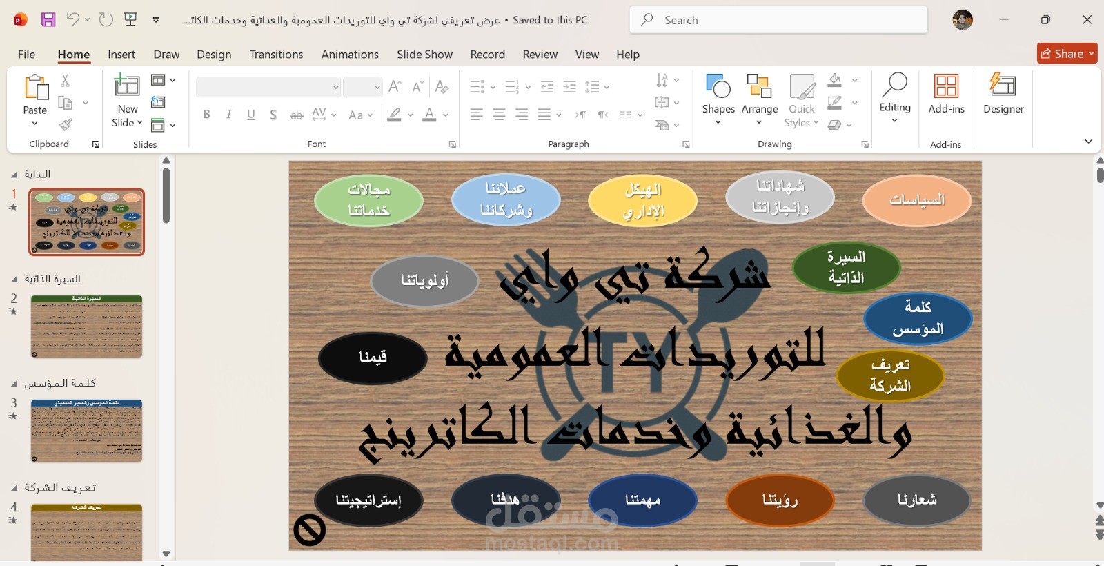 عرض تقديمي للشركة