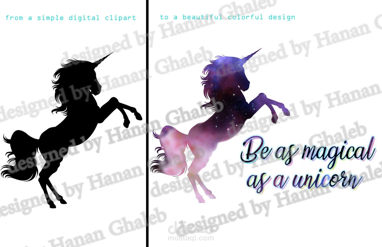 تحويل صورة clip art إلى تصميم مفعم بالألوان