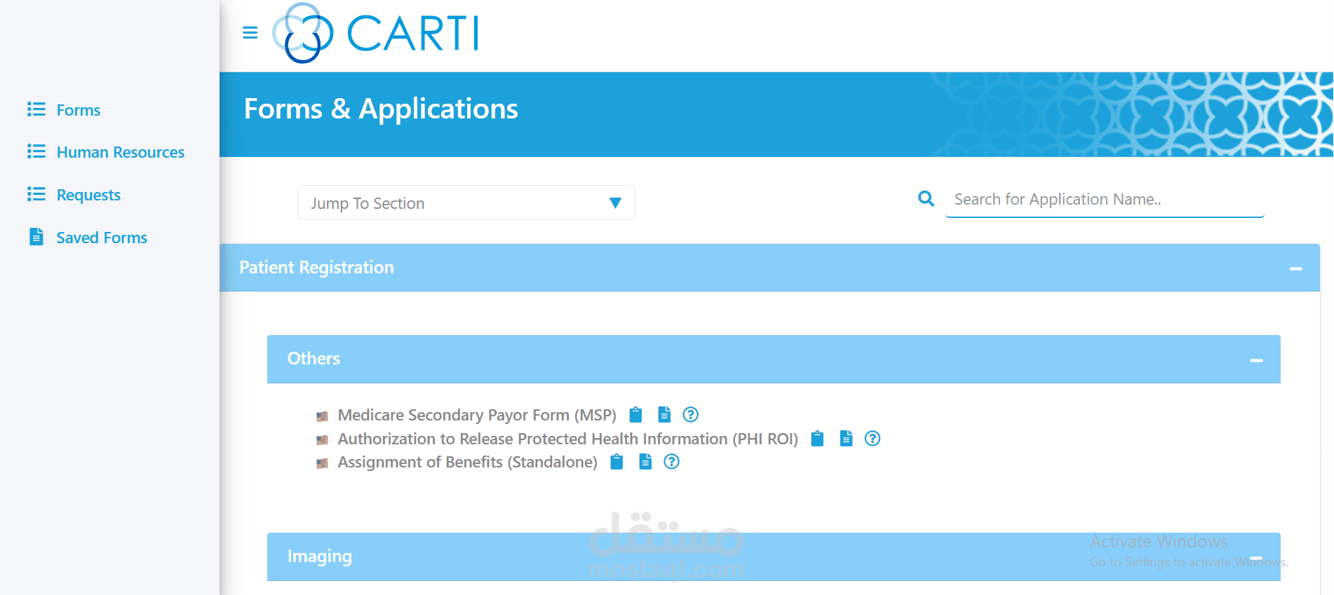 Carti forms