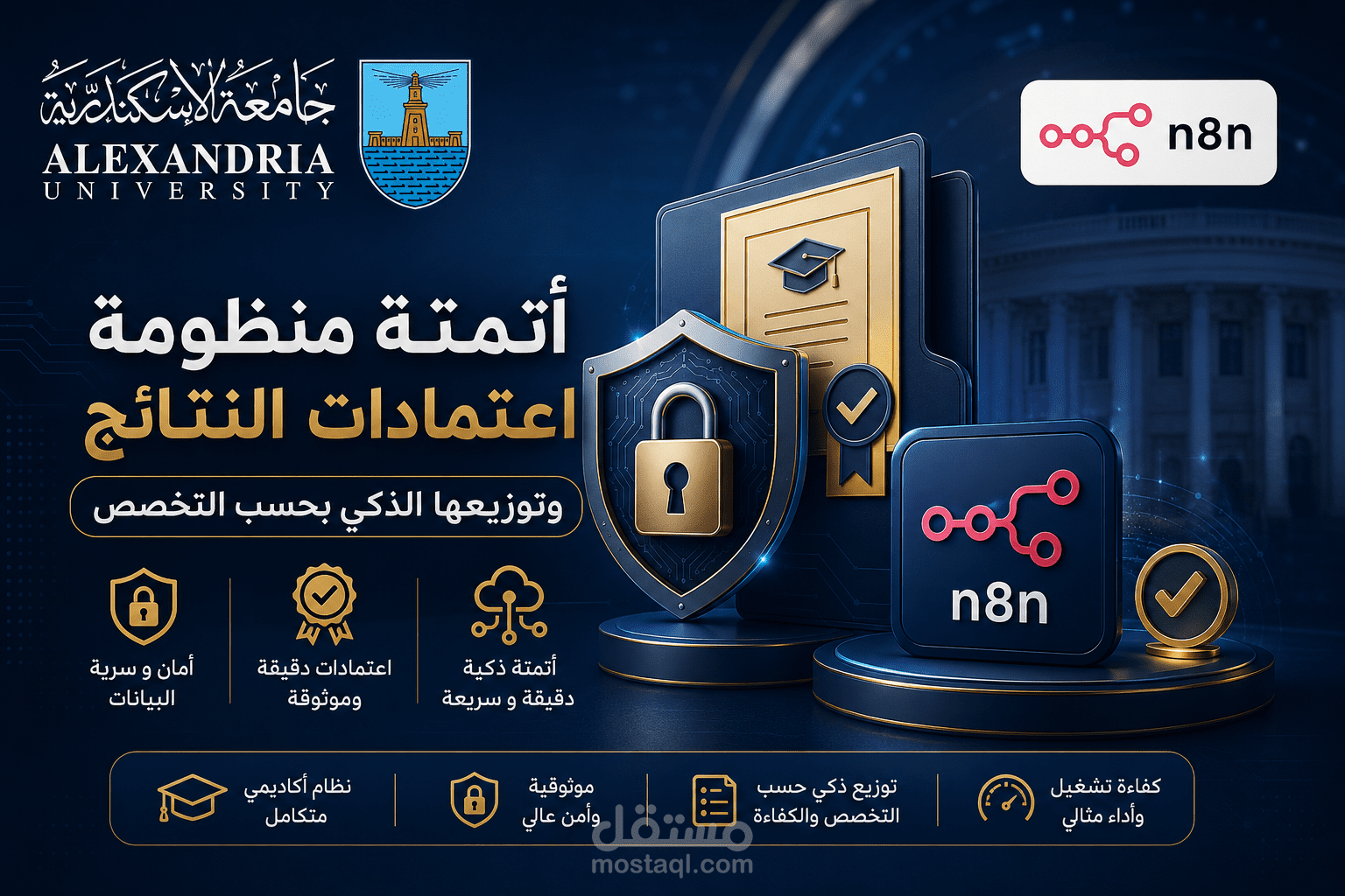 نظام الأتمتة الذكي لتوزيع واعتماد نتائج امتحانات الدراسات العليا (كلية الطب جامعة الاسكندرية)