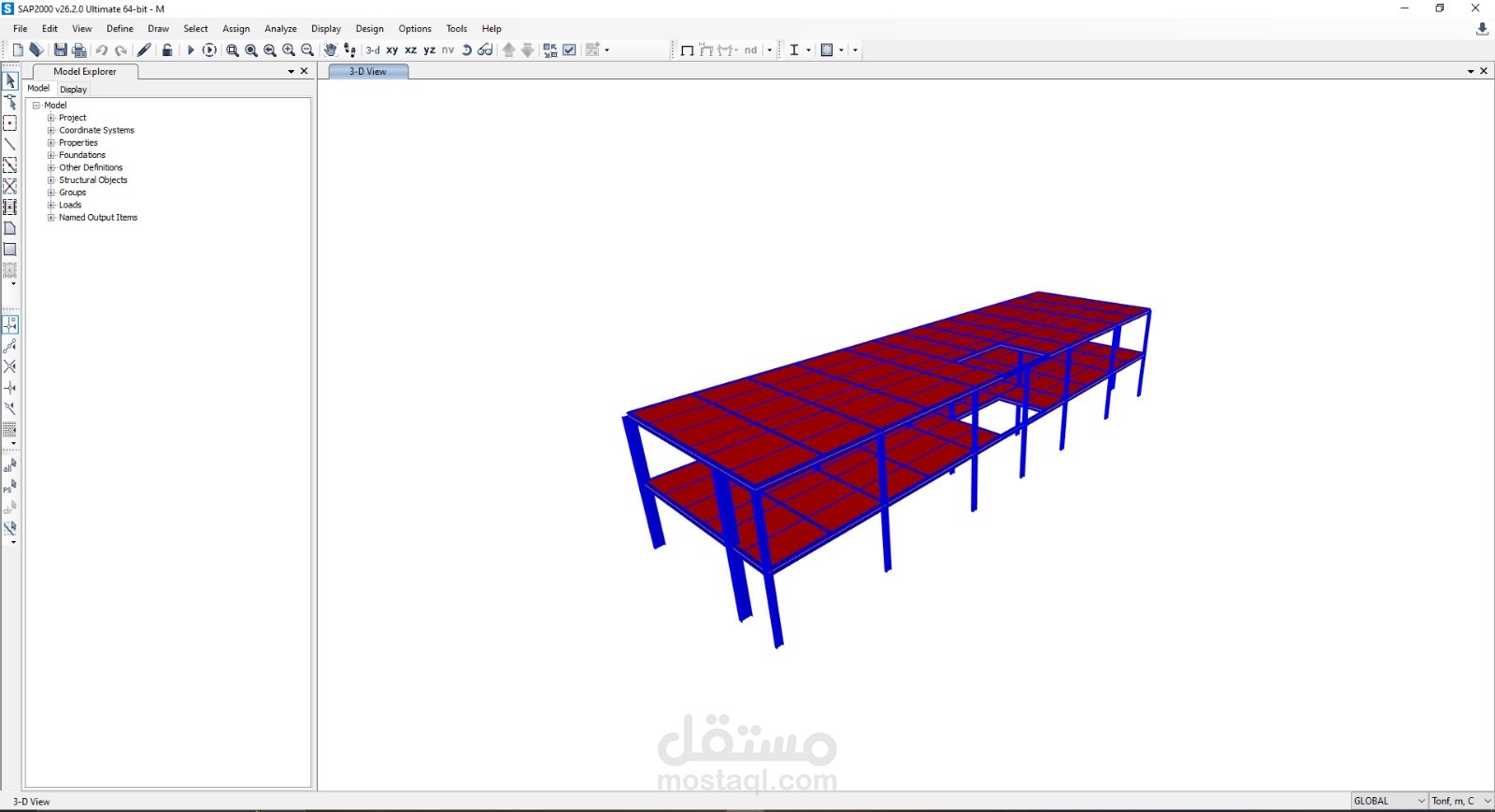 تصميم مبني إداري steel structure