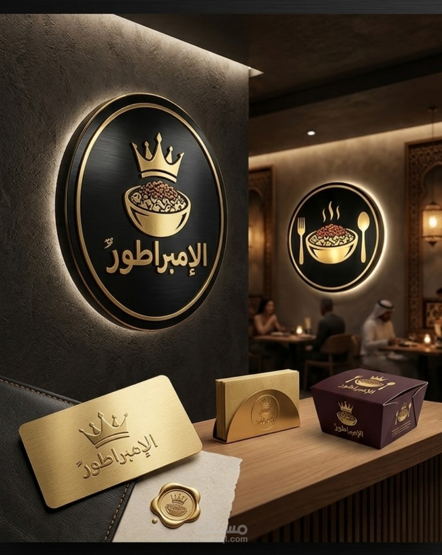 تصميم شعار احترافي لمطعم مأكولات شعبية