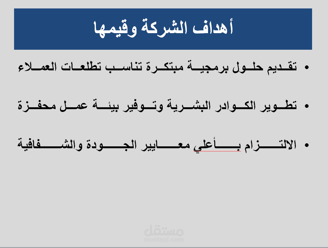تصميم عرض تقديمي تعريفي لشركة MS I (Company Profile ) Power Point
